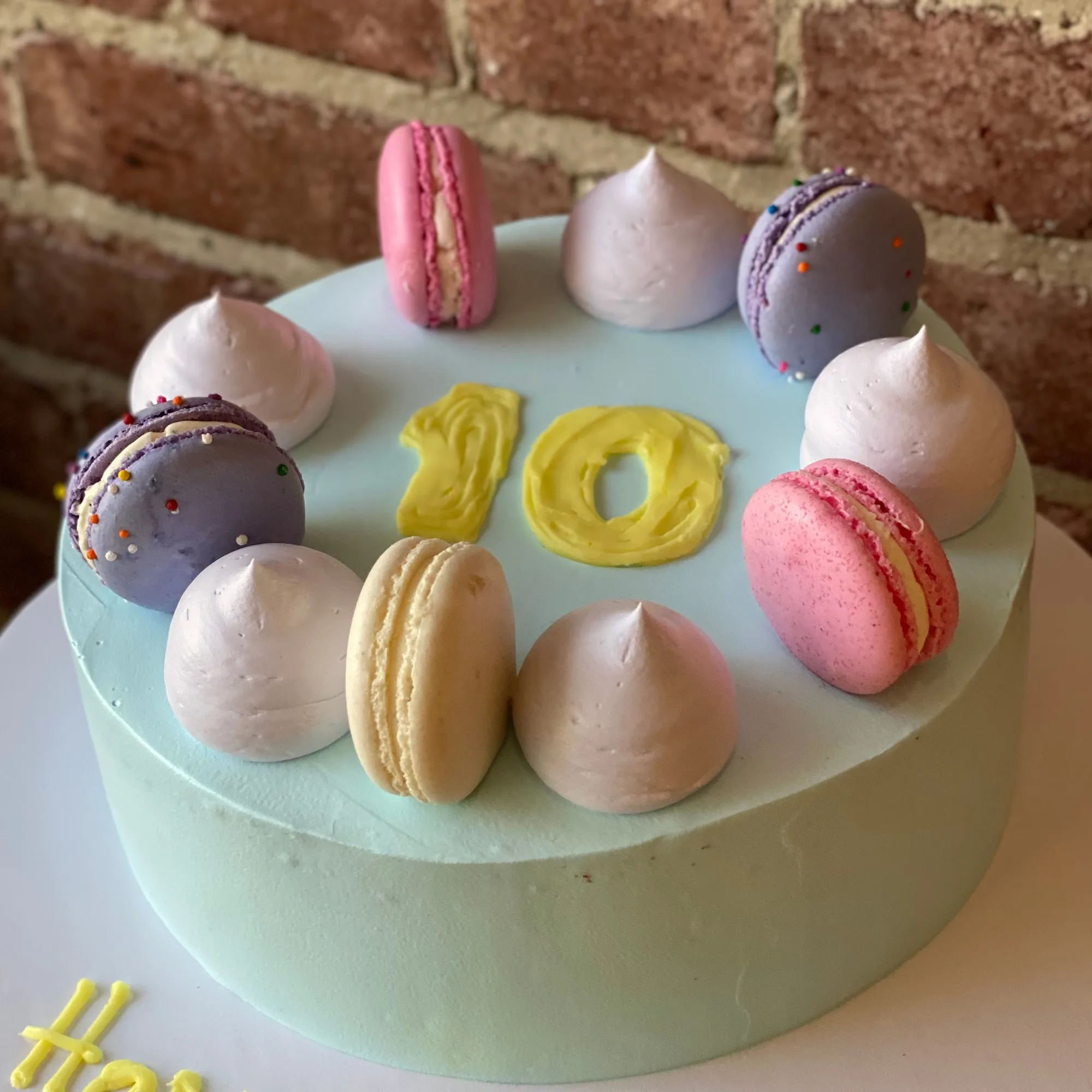 Macaron Number Cake