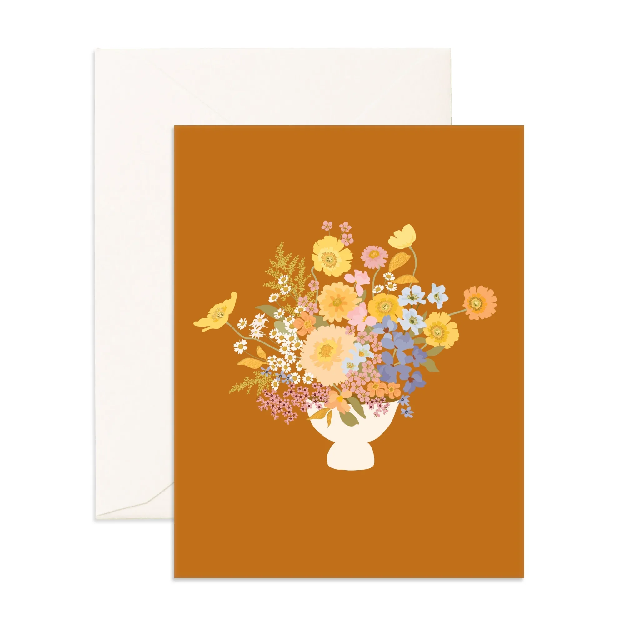 بطاقة تهنئة Spring Bouquet Rust
