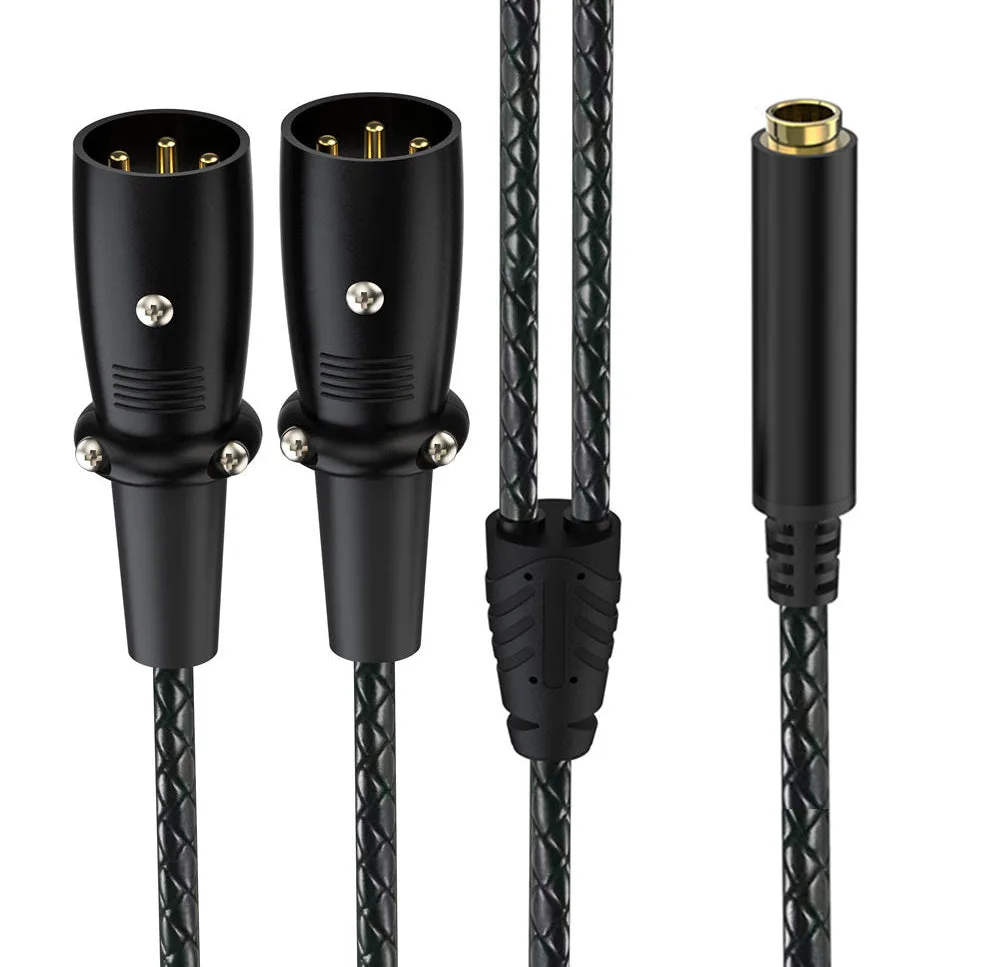 6,35mm TRS-Klinke auf zwei XLR-Stecker für Live-Sound