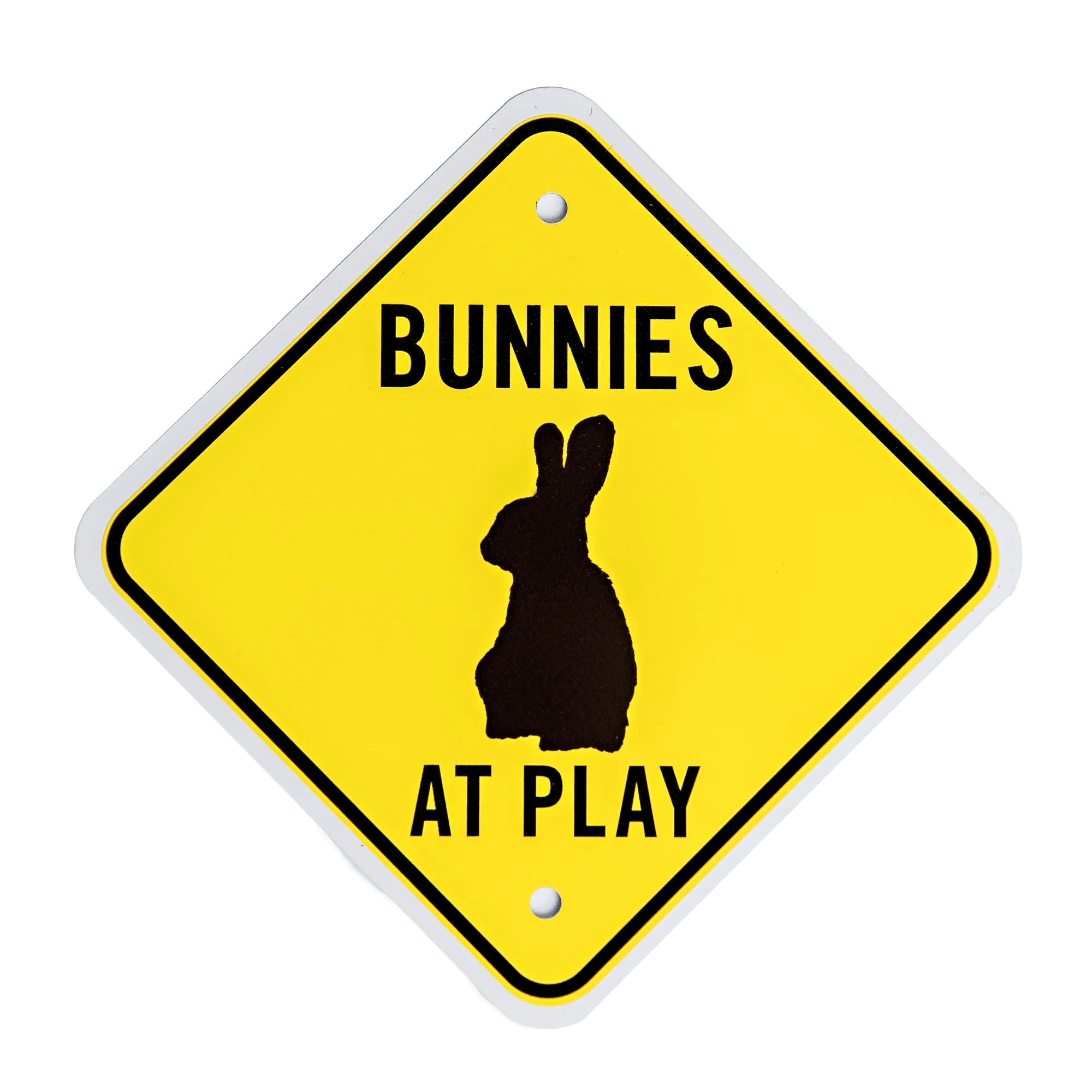 Small Pet Select Warning Sign: Bunnies At Play