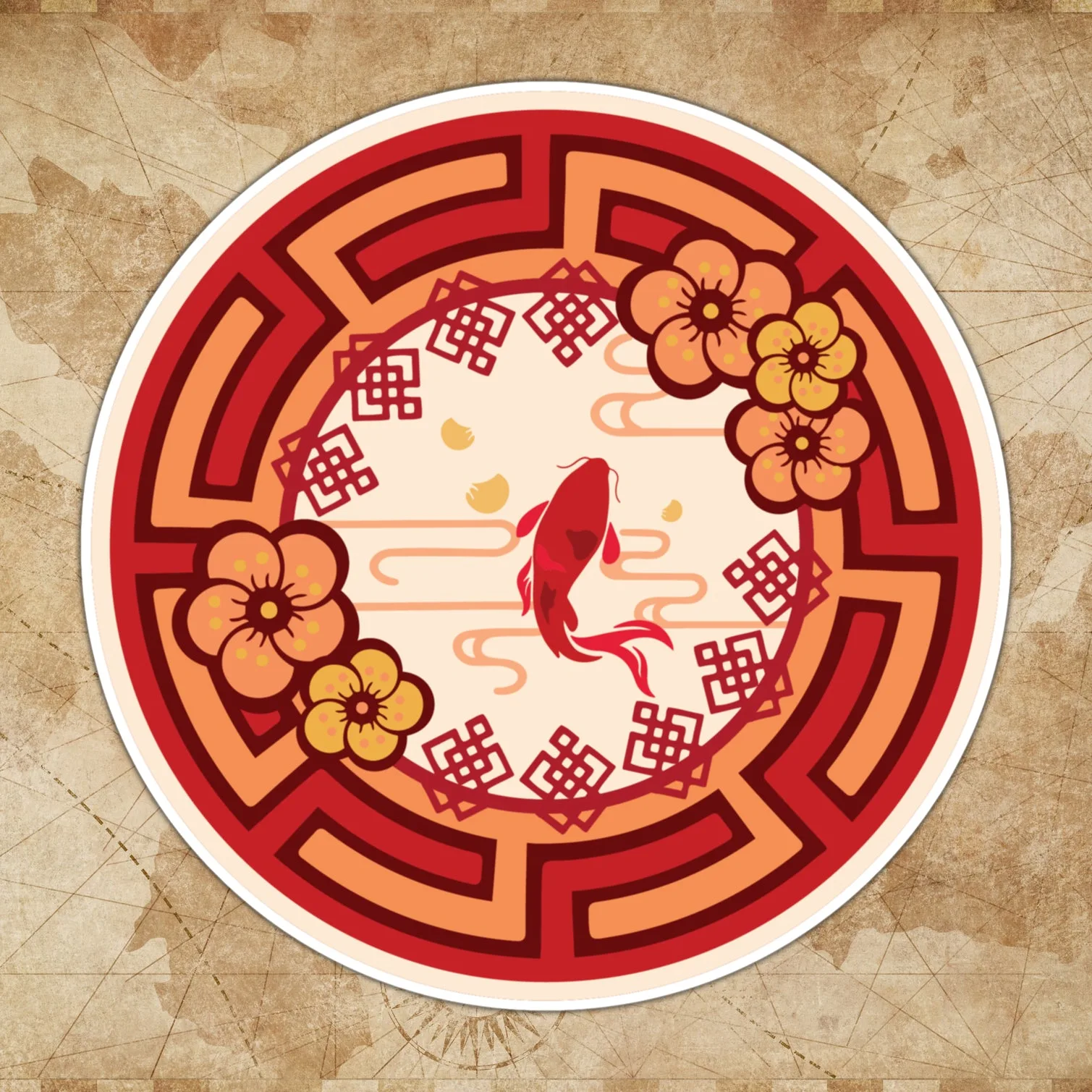 Chinese Sticker - Dice Around the World Collection