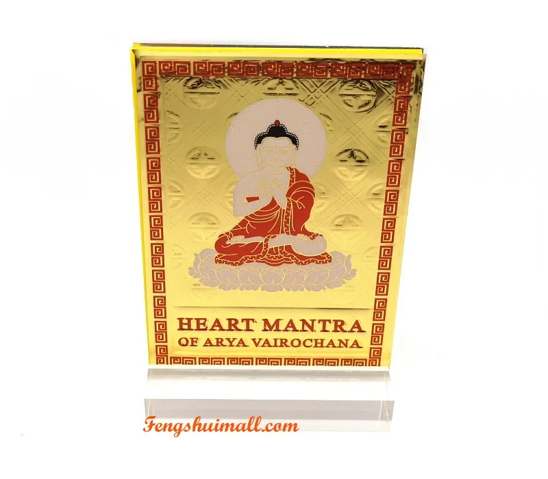 Sådan bruger du Heart Mantra Vairocana Mini Plaque til meditation