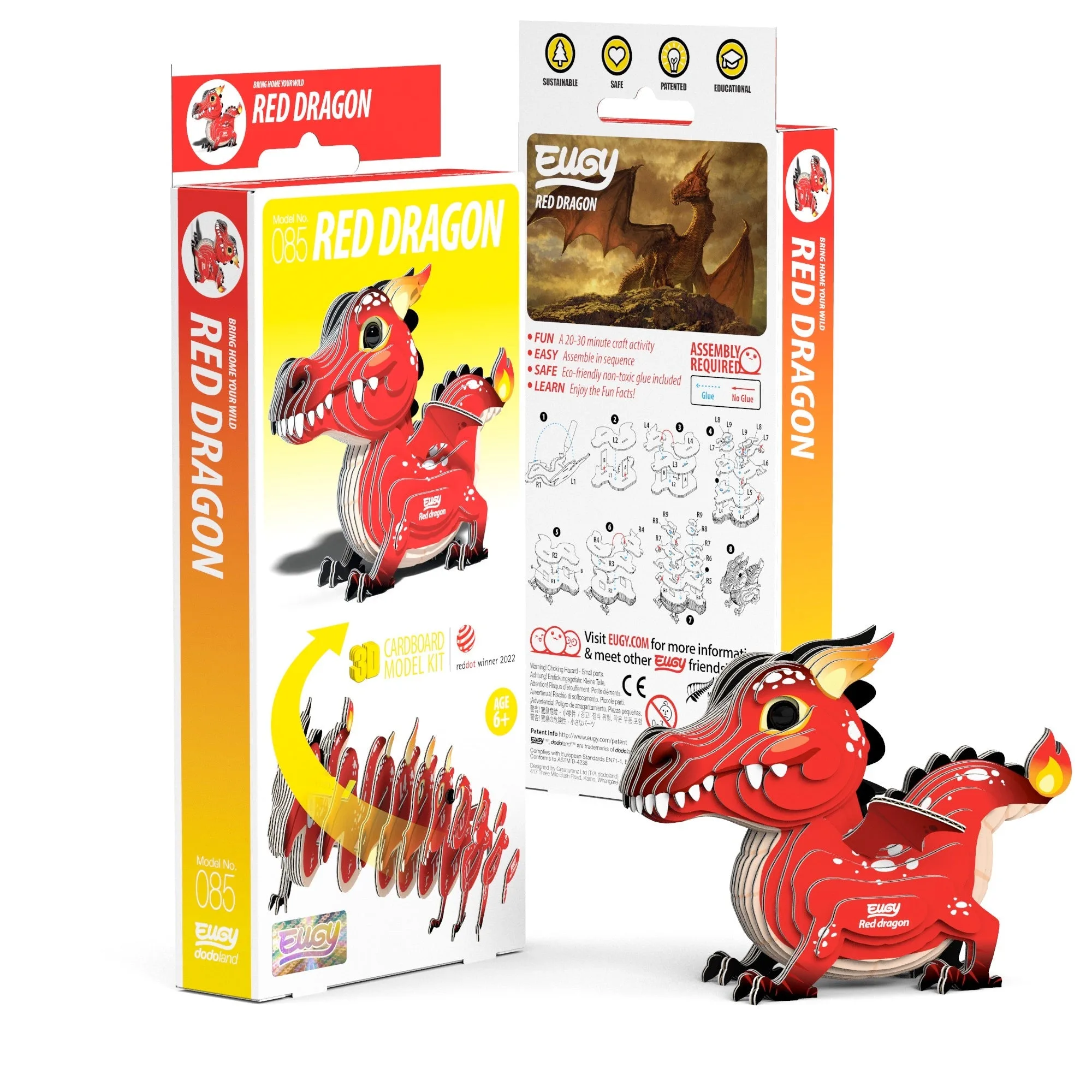 EUGY Red Dragon 3D Puzzle
