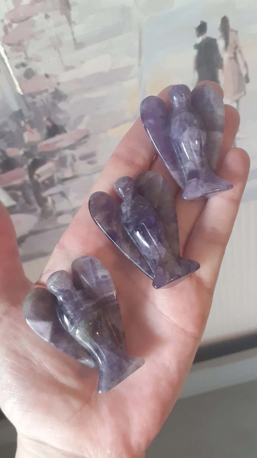 Amethyst Carved Angel - 5 cm