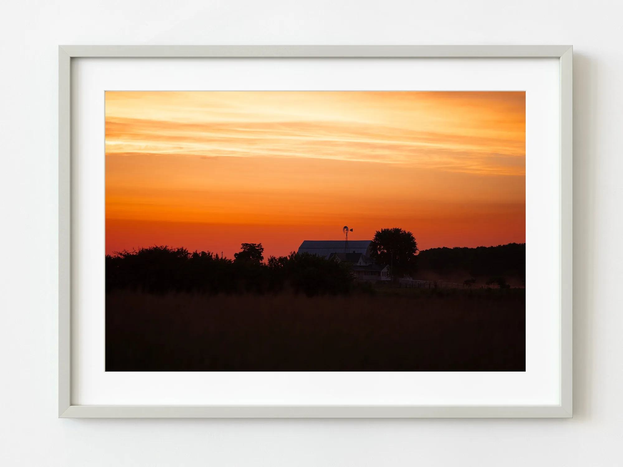 American Farmhouse Emanates Charm at Early Dawn | Limited Edition of 10