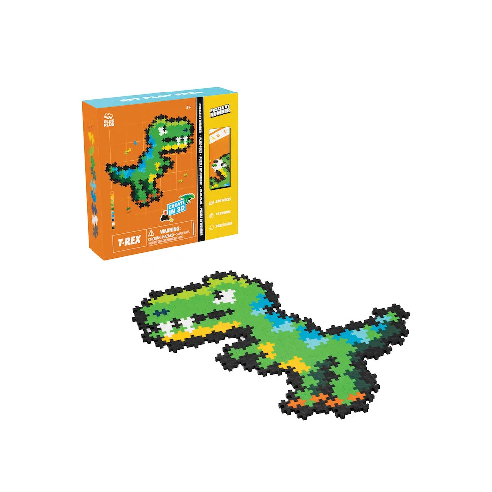 So lösen Sie ein Plus-Plus-Puzzle nach Zahlen: T-Rex