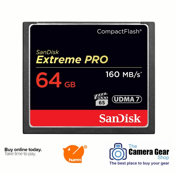 SanDisk Extreme PRO 64GB Compact Flash – 160MB/s