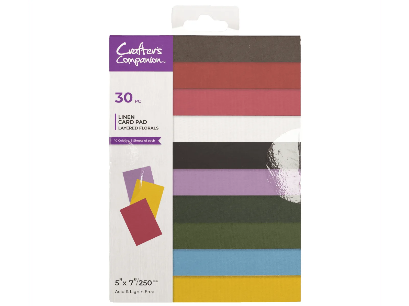 وسادة بطاقات كتان من Crafter's Companion مقاس 5×7 بوصة - زهور متعددة الطبقات