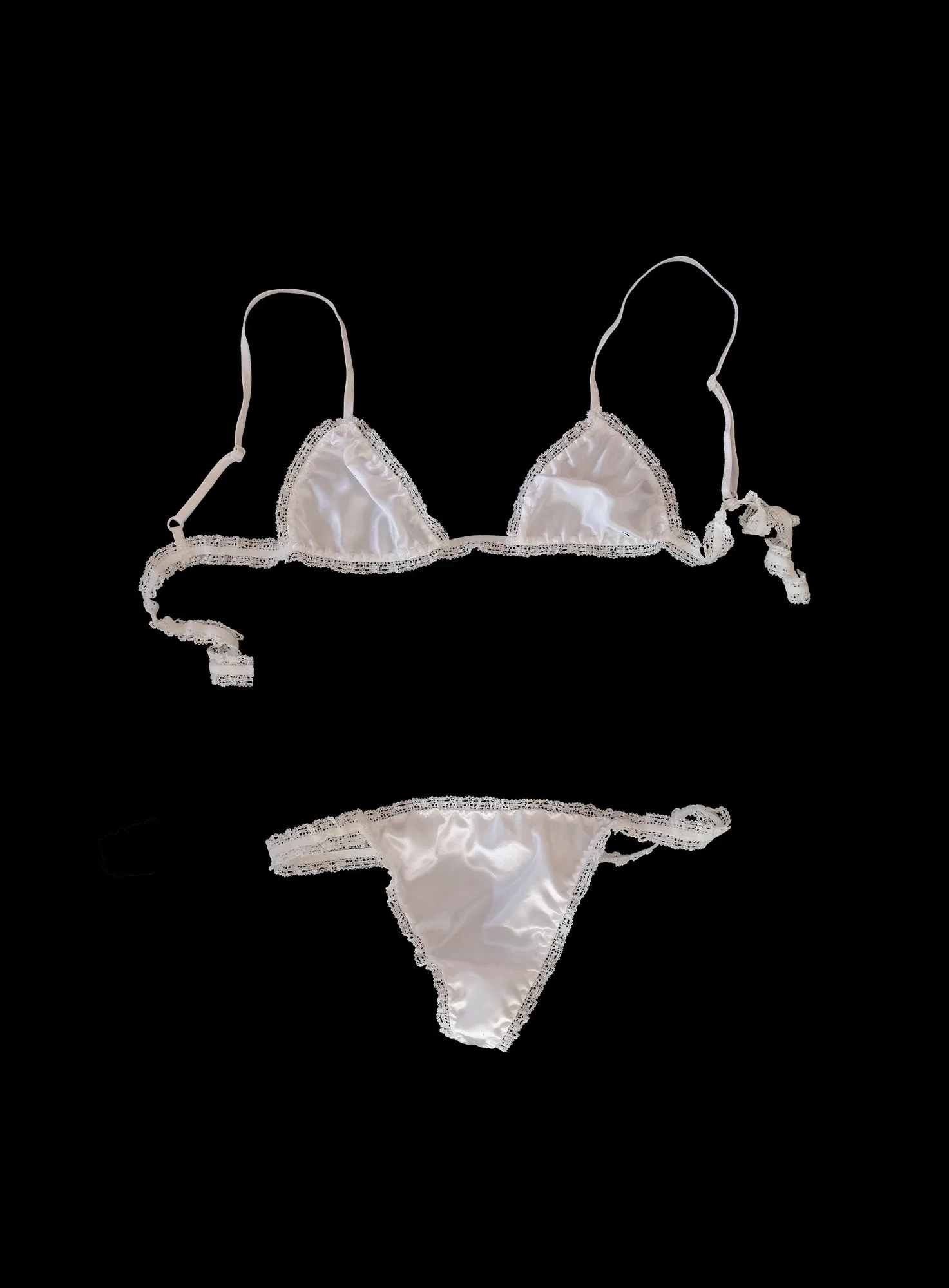 Silky satin underwear set