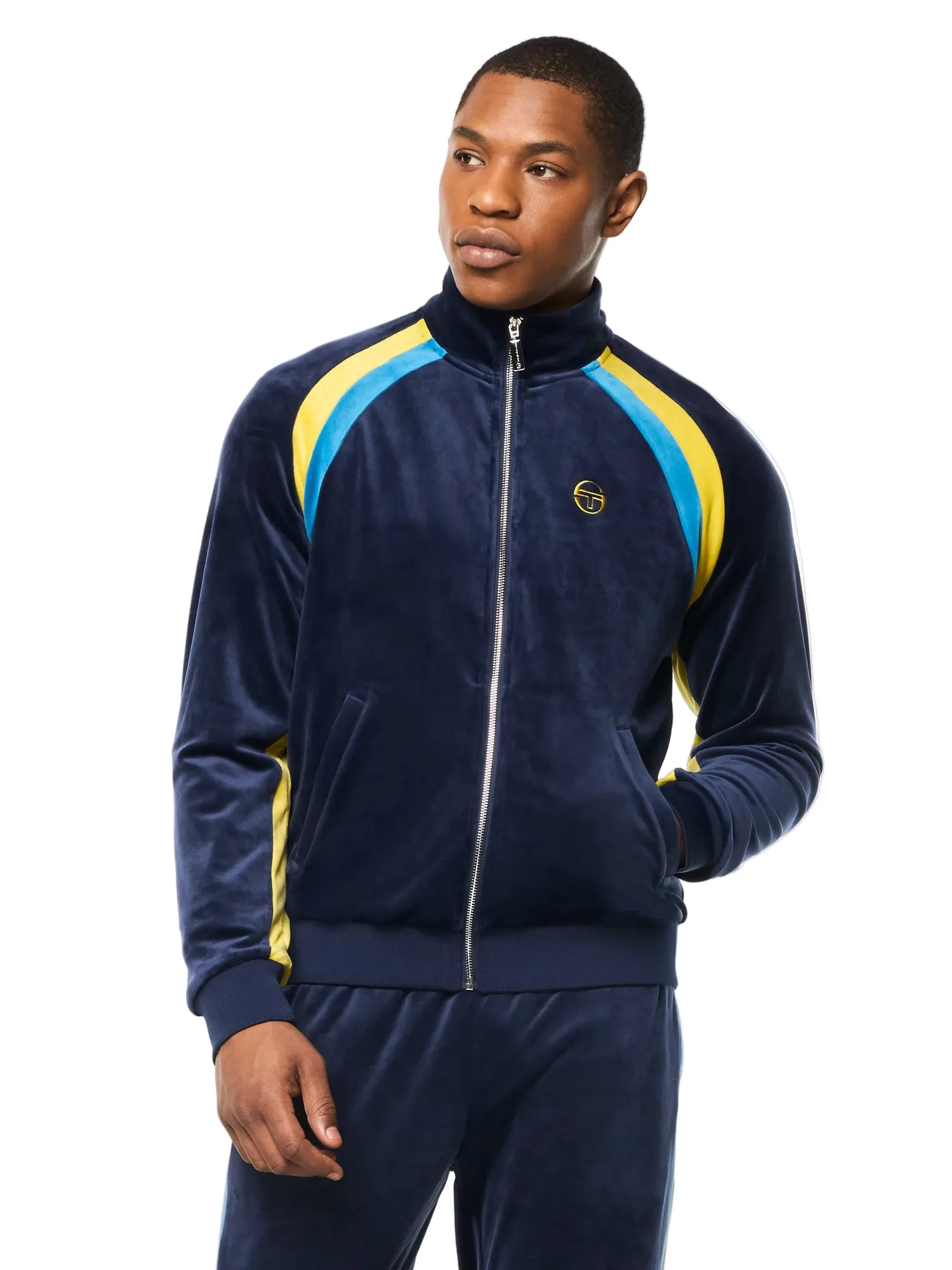 سترة رياضية Banda Velour Track Jacket - Maritime Blue