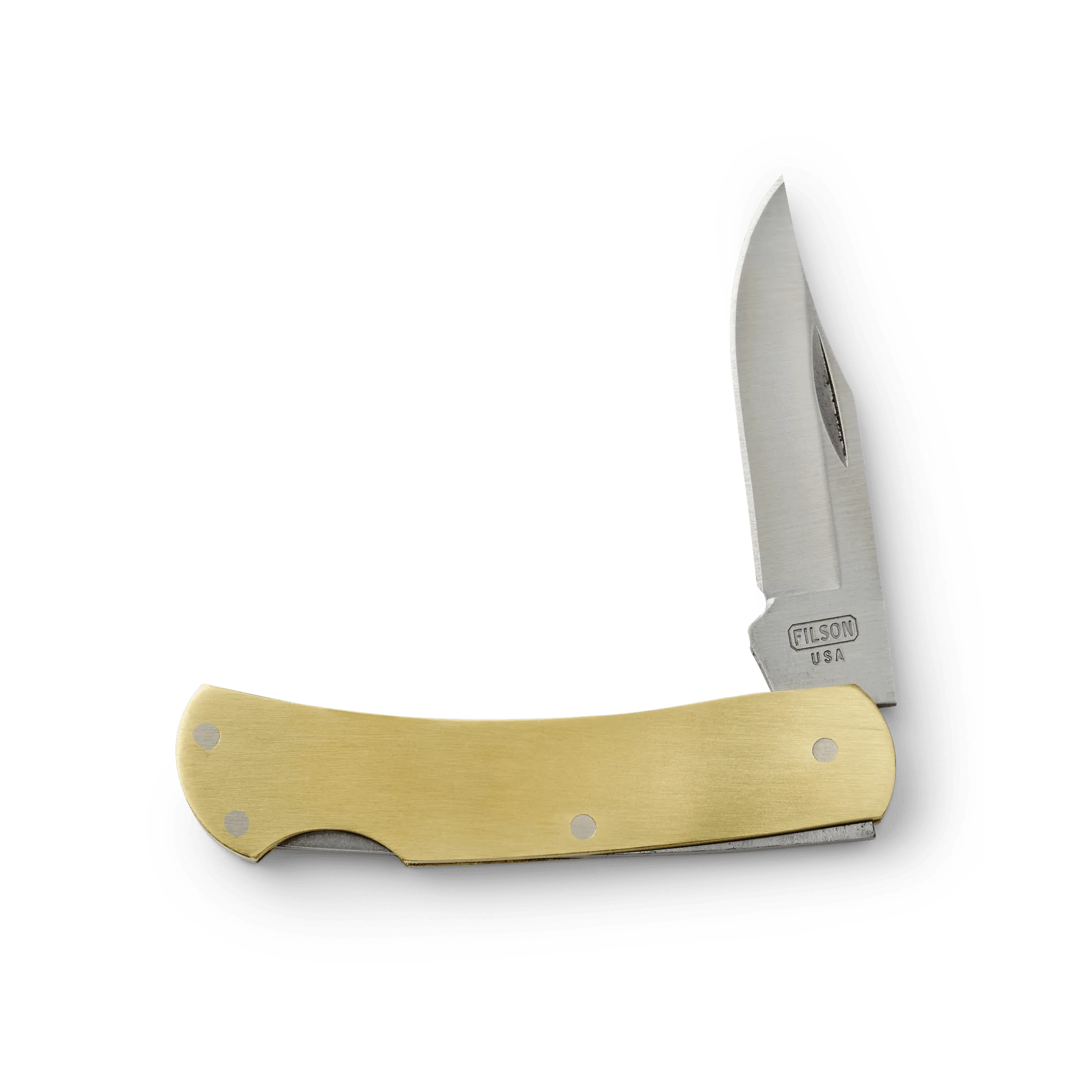 Brass Lockback Pocket Knife - Brass