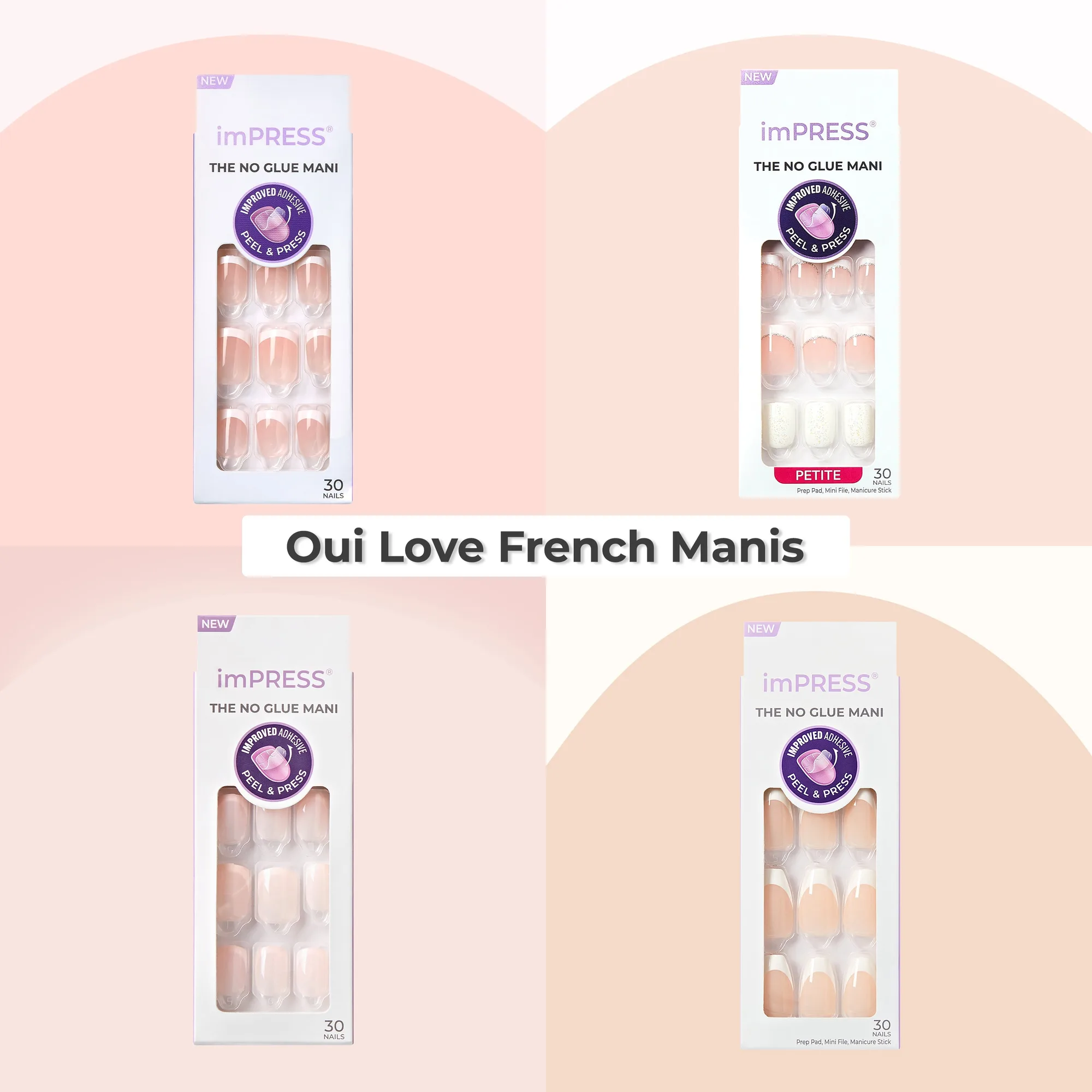 Impress French Press On Nails Bundle - Oui Love French Manis