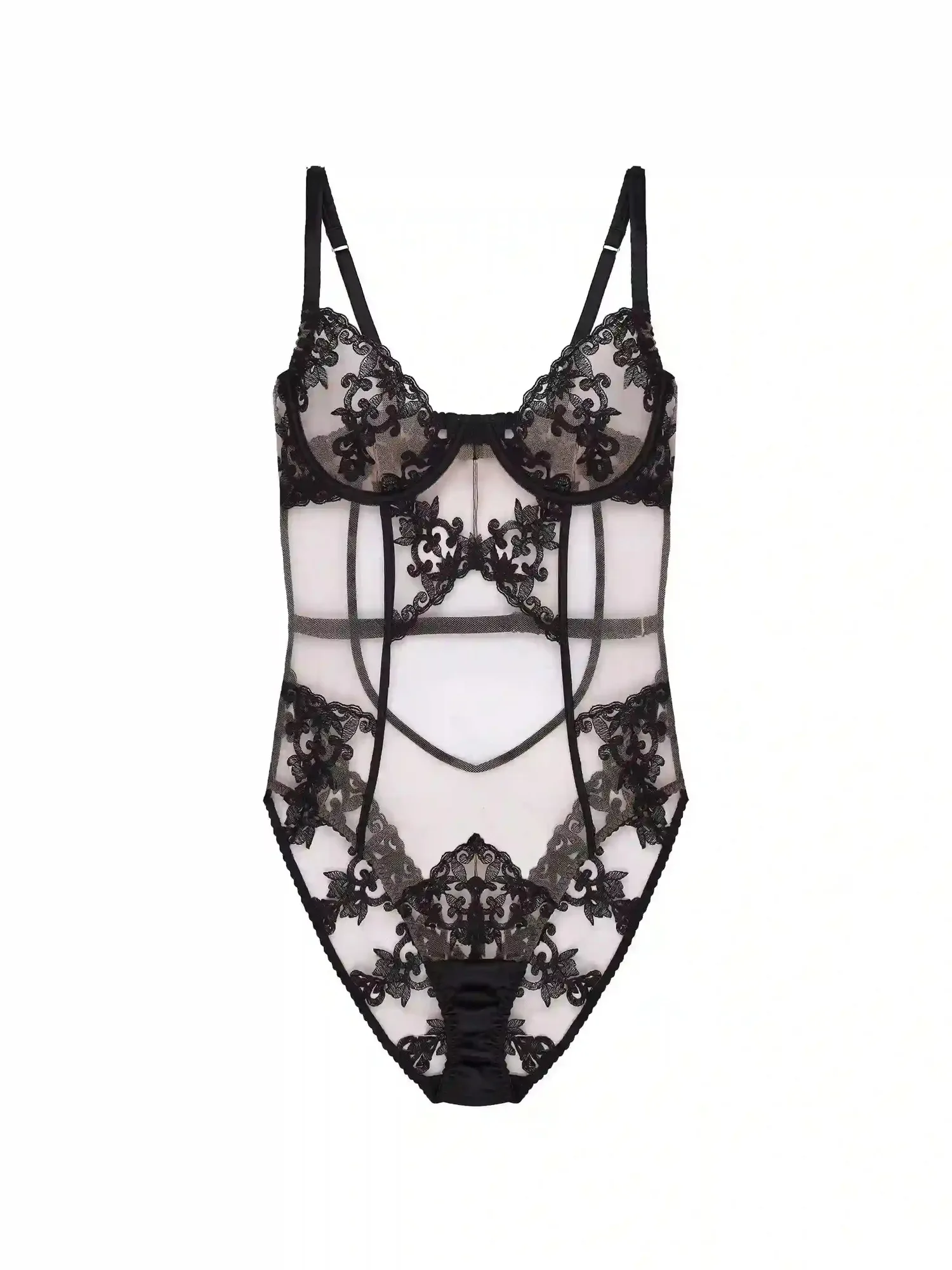 Onyx Embroidered Bodysuit