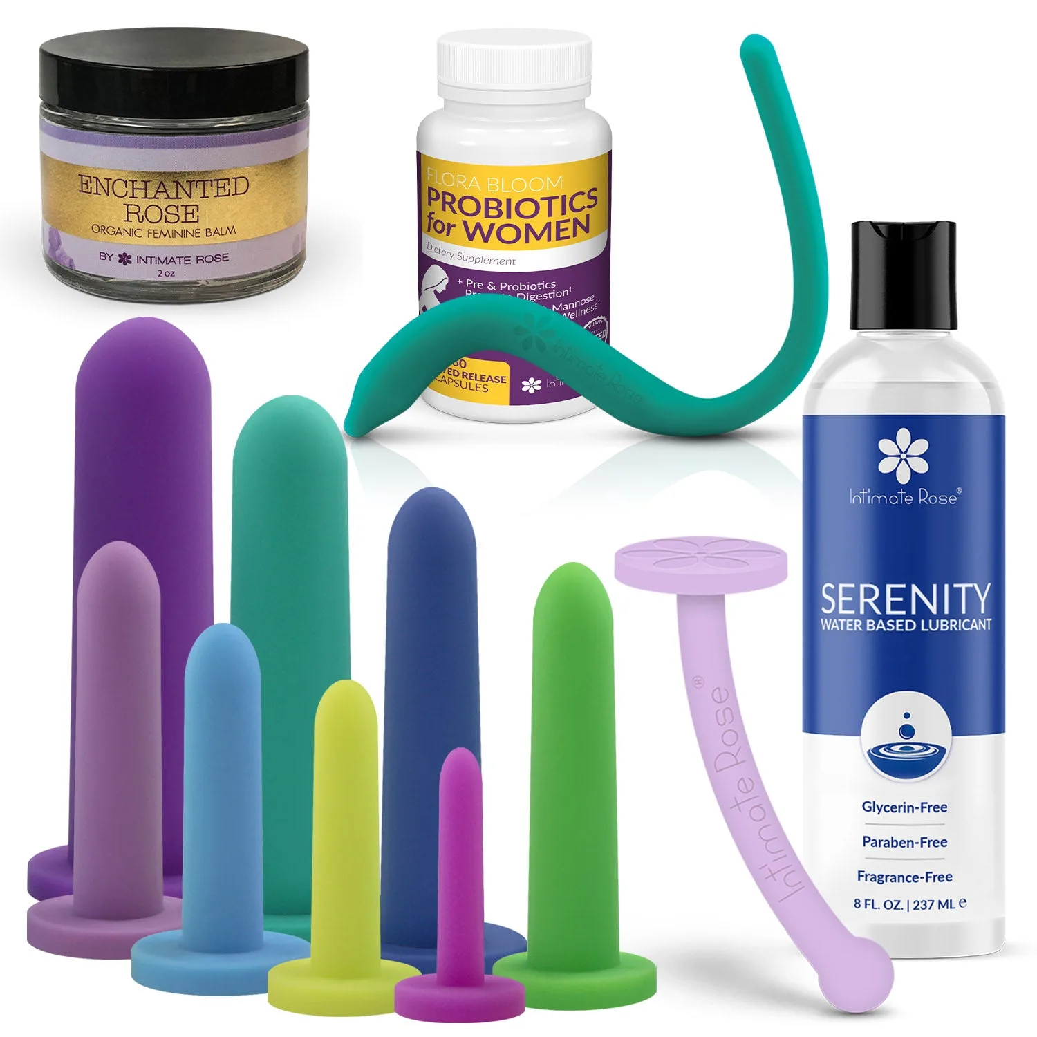 Inhoud van de complete dilatorset voor bekkenpijn