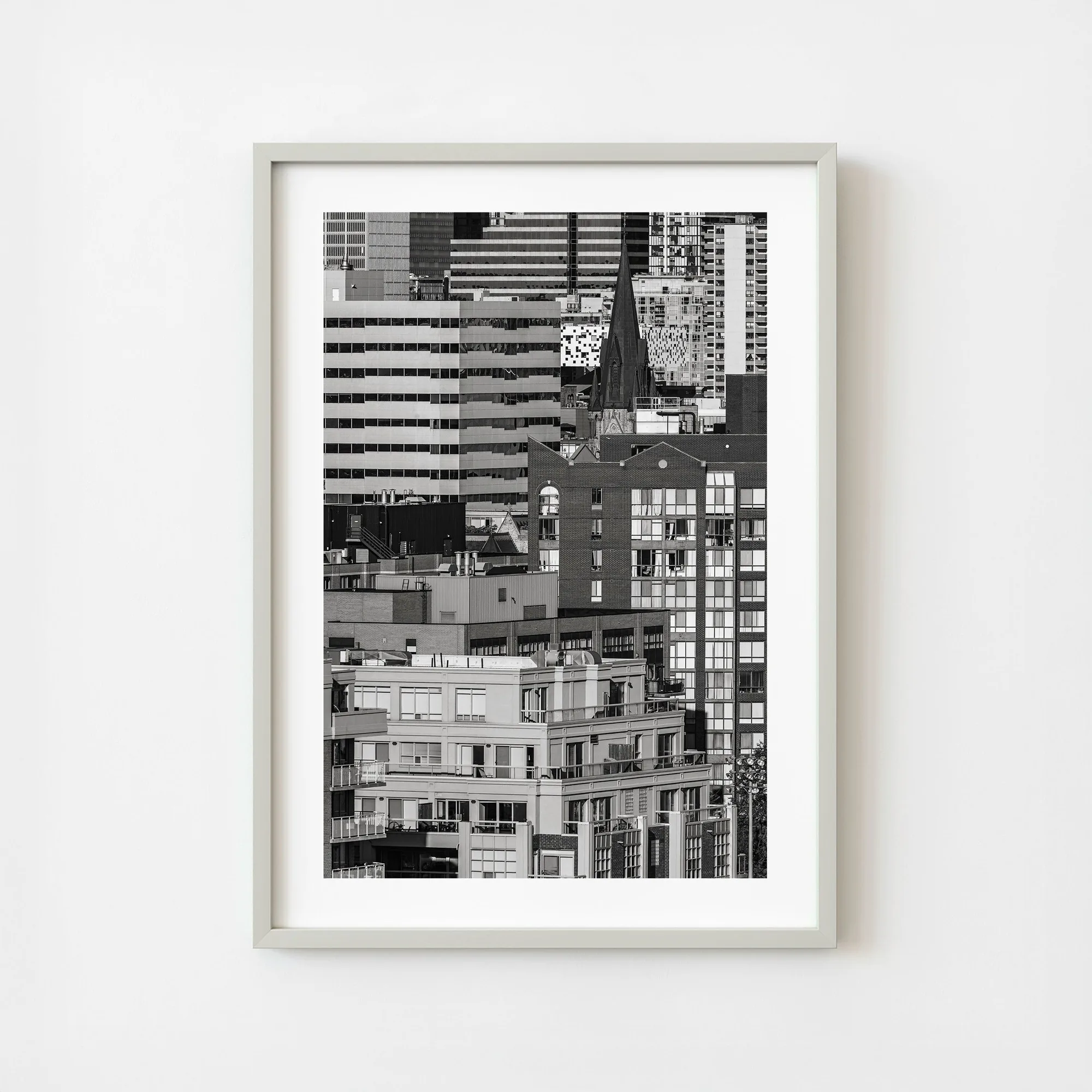 Canada Ontario Toronto Downtown Architecture en noir et blanc Paysage urbain Art mural | Édition limitée à 10 exemplaires