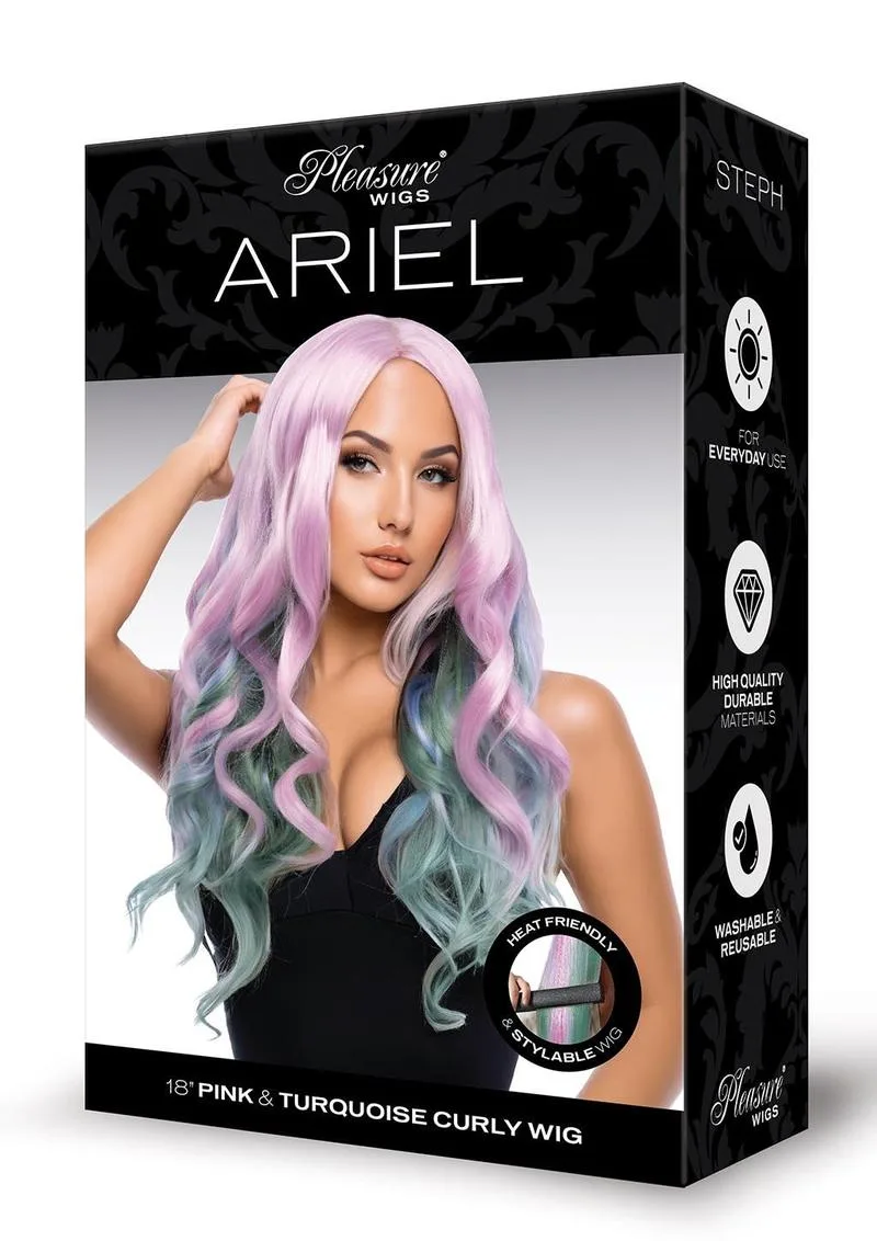Styling und Pflege einer langen pink-türkisen Perücke