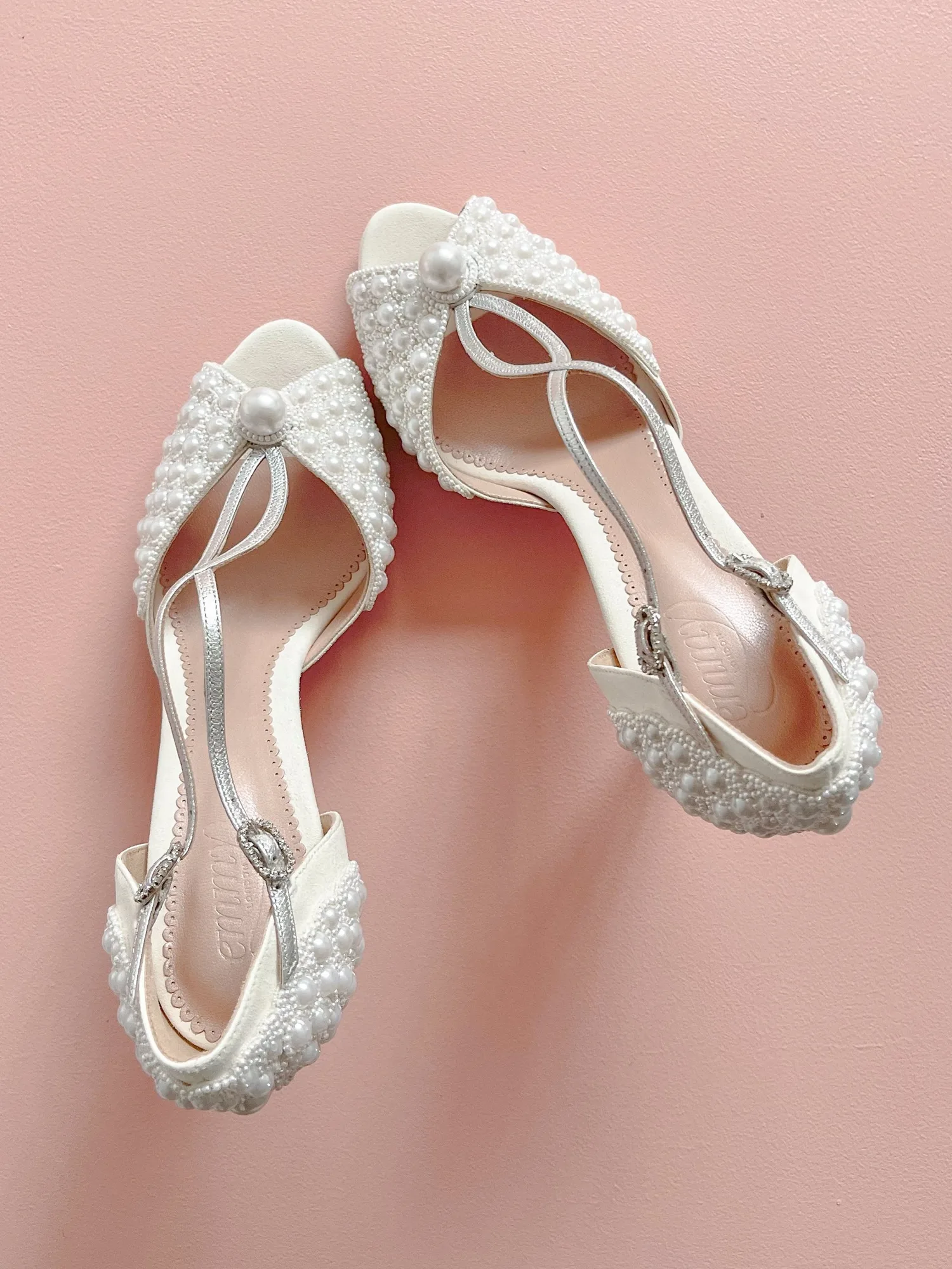 Gabriella Pearl Ivory Suede Bridal