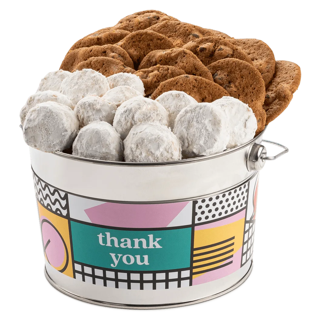 Thank You Bucket Thin & Crispy Chocolate Chip Cookies and Butter Pecan Meltaways