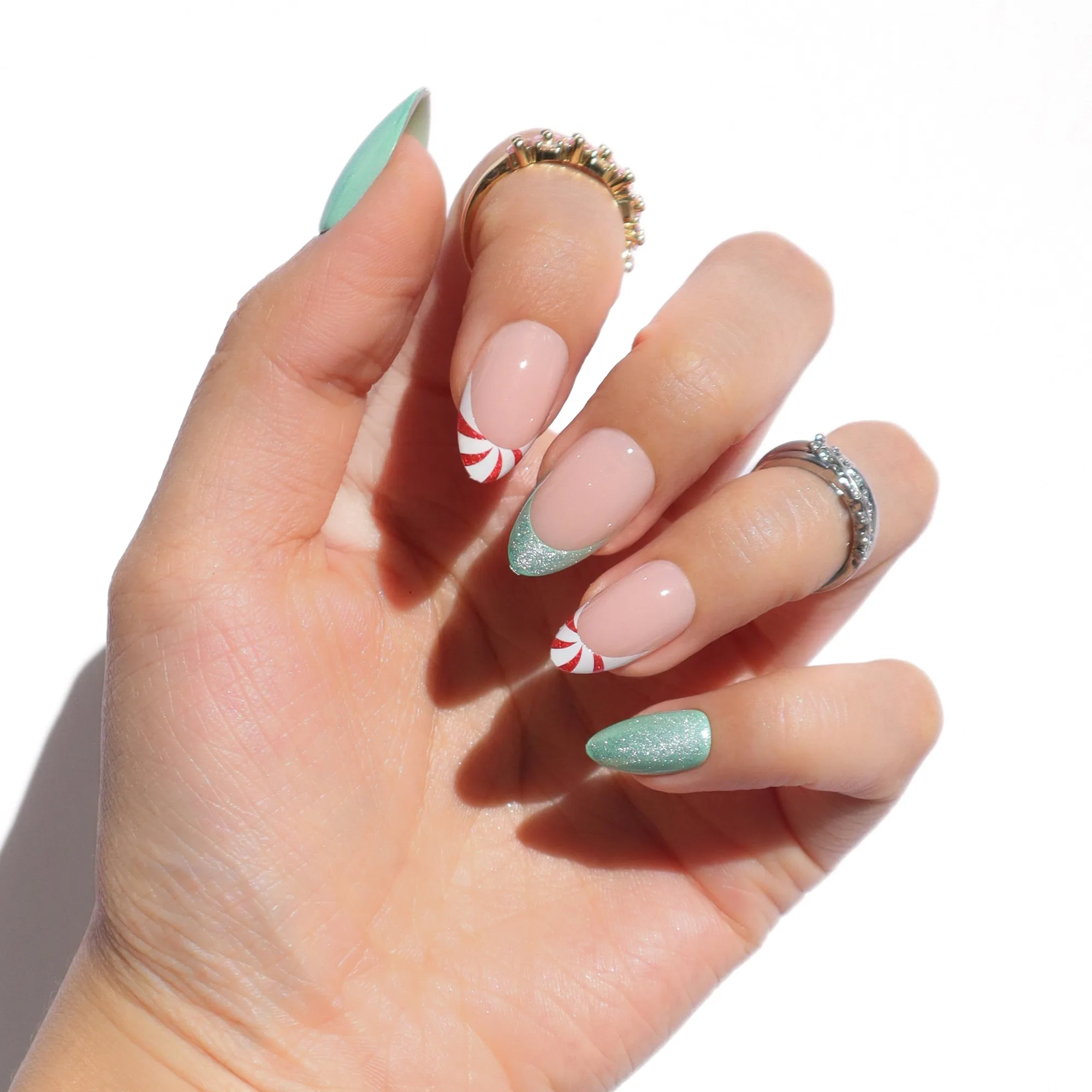 Frosted Mint Press-On Nails Style Guide