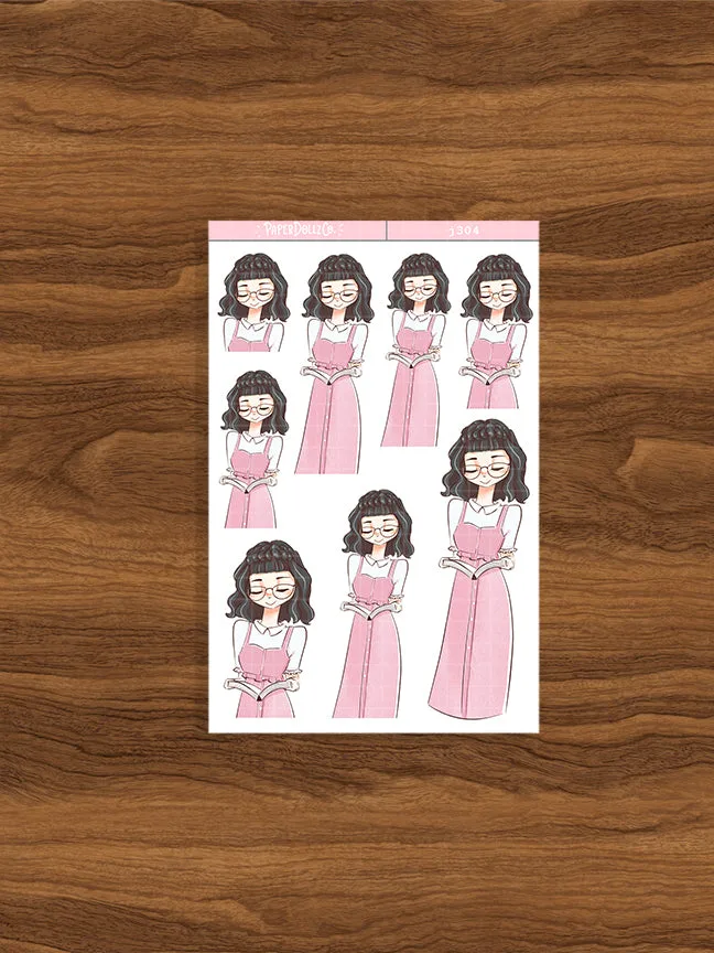 Blooms Shades of Pink PaperDollzCo Planer-Sticker | J304