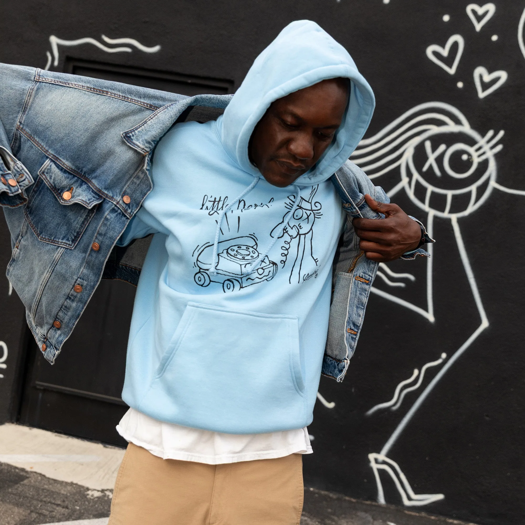 Sudadera con capucha azul claro Fisher Price x André Saraiva
