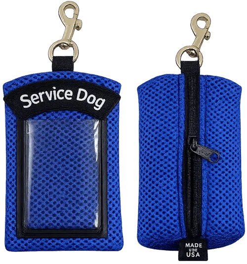 Spacer Mesh Clip-On Service Dog Zippered ID Pouch