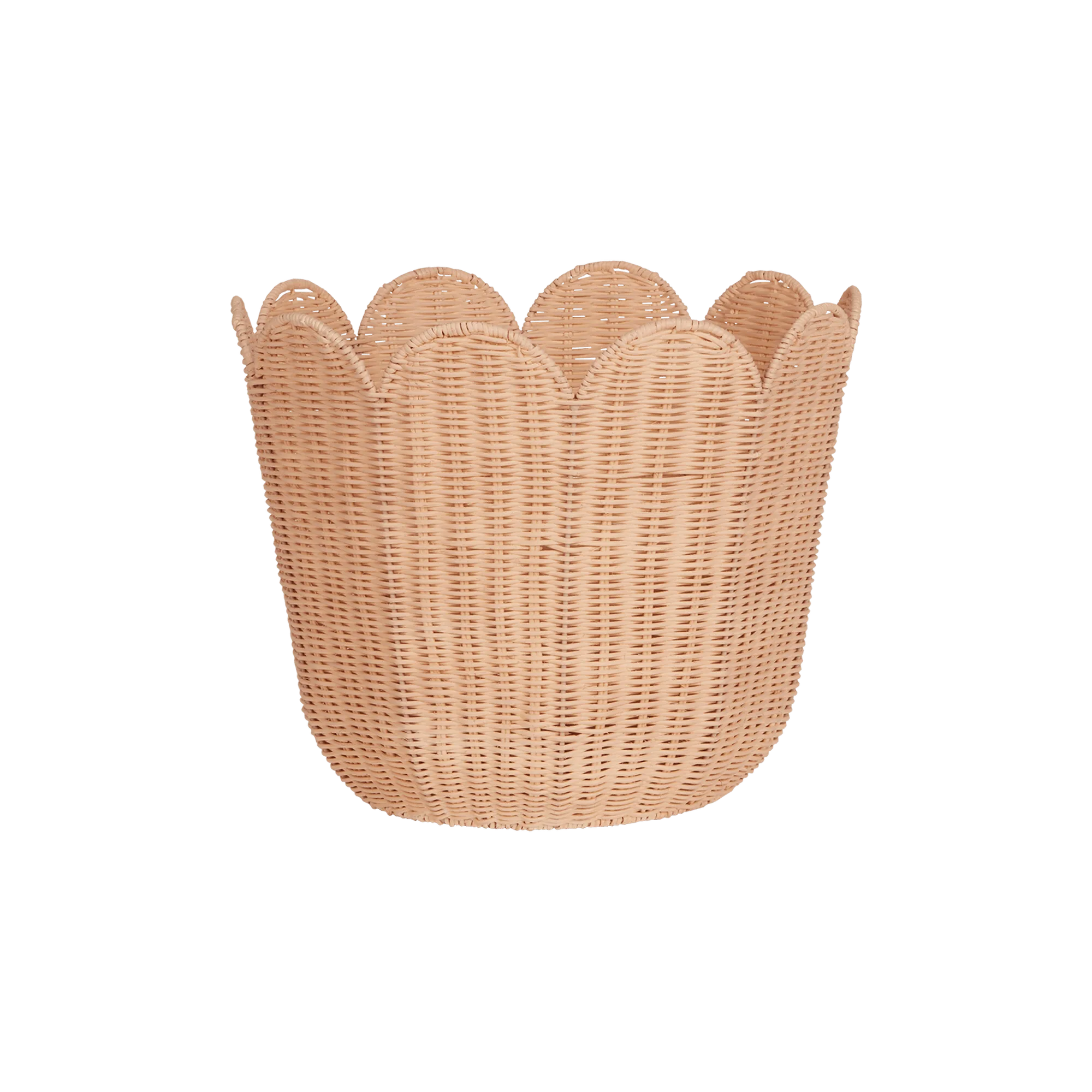 Rattan Tulip Basket - Seashell Pink