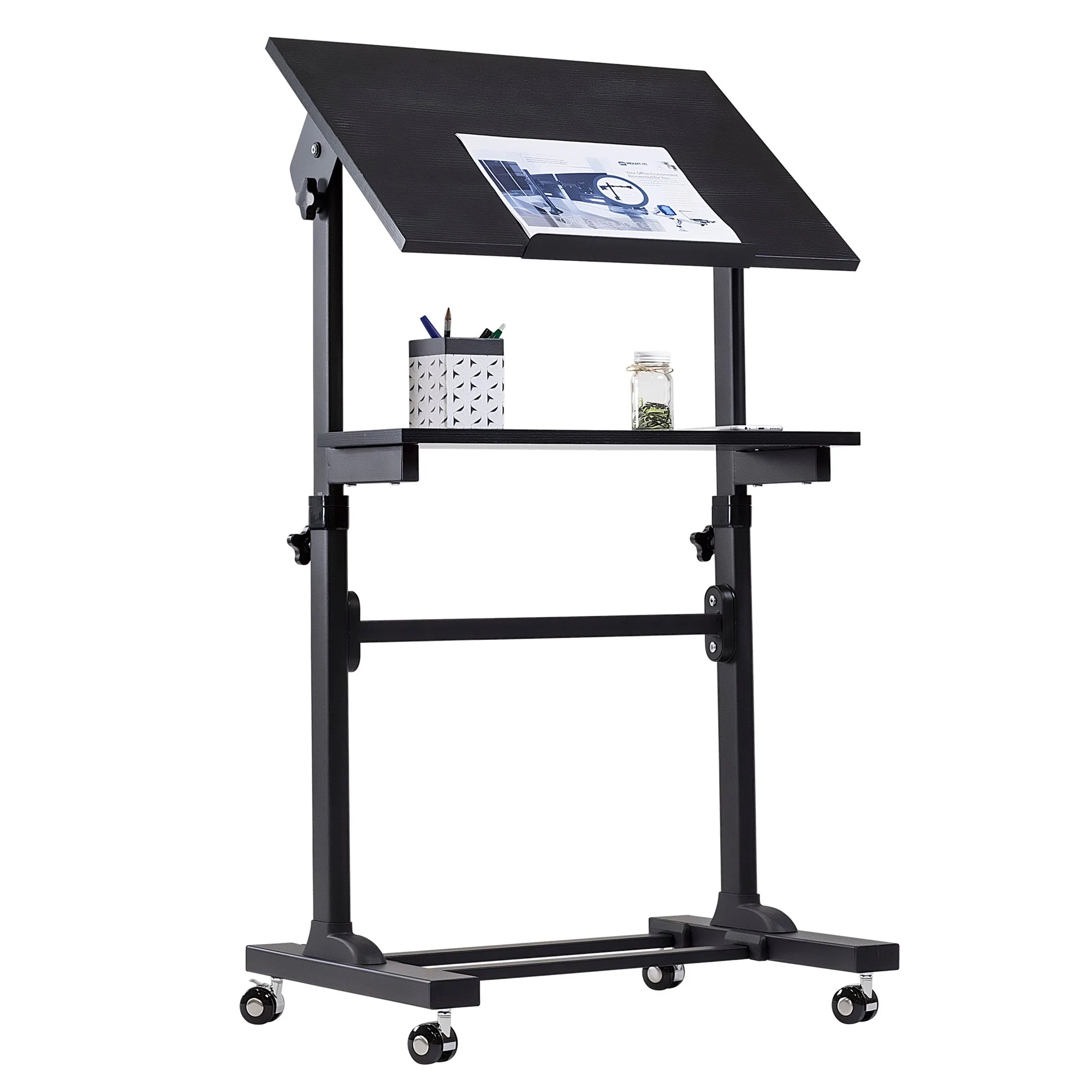 How to Set Up a Mobile Lectern Stand Up Desk for Presentations and Teaching