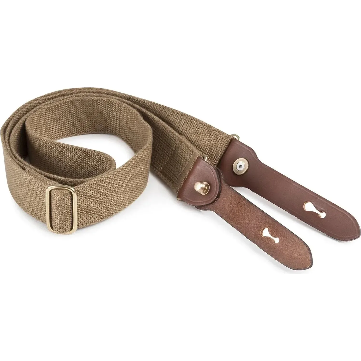 Billingham HP Sling - Khaki Webbing / Tan Leather / Brass
