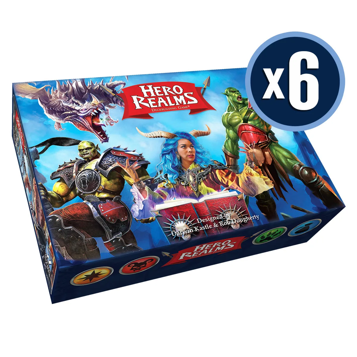 Hero Realms 기본 게임 6개입 디스플레이