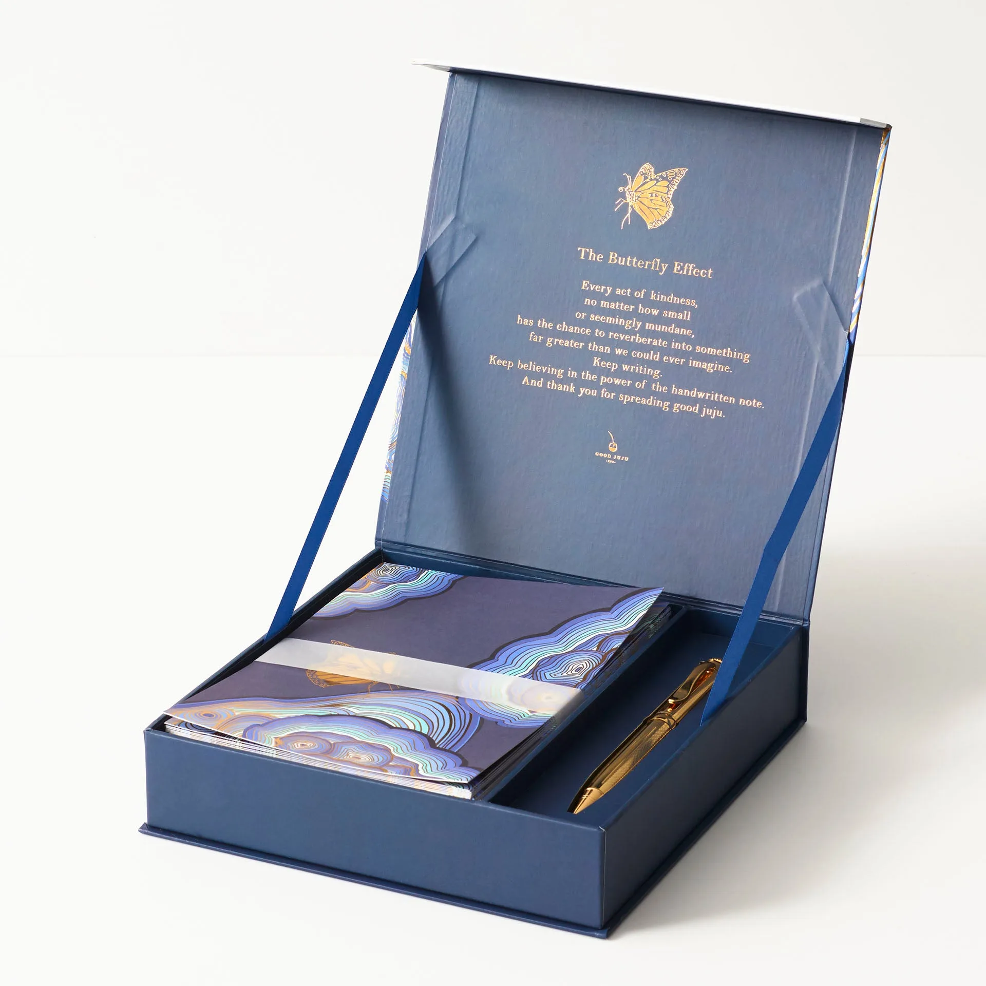 Ensemble de Papeterie de Luxe Effet Papillon