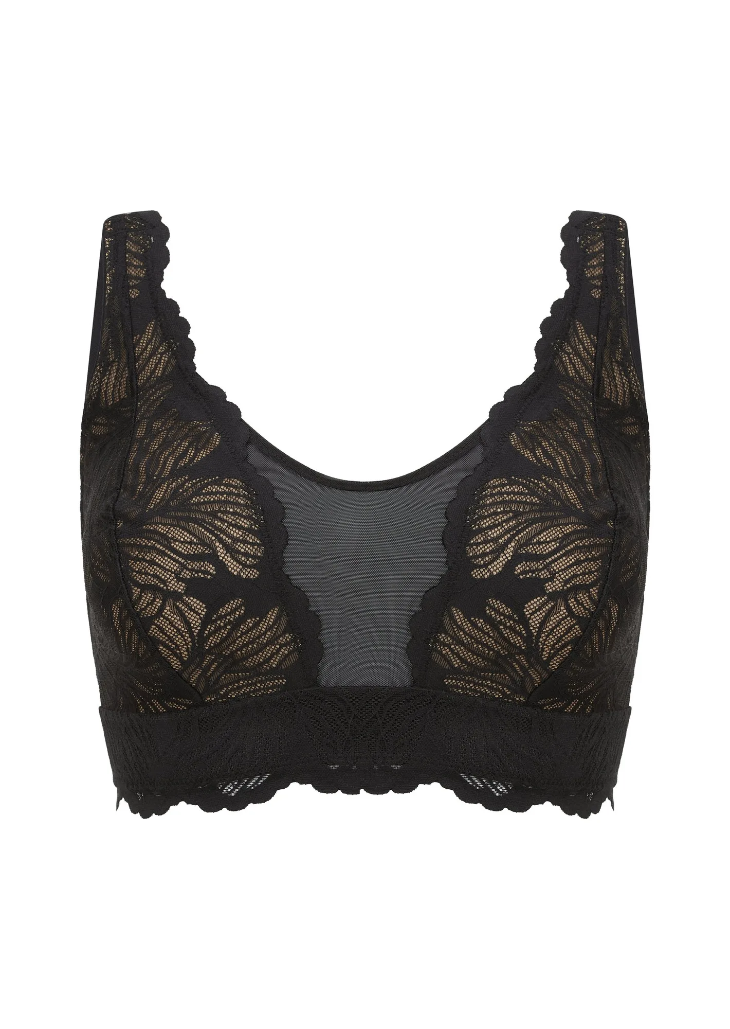 Celeste Black Draadloze BH, D-GG cupmaten, gerecyclede kant