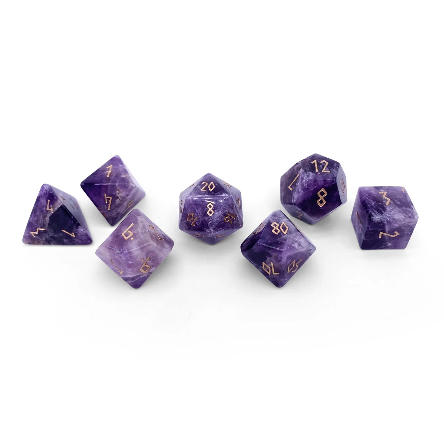 Set de dados de amatista: un aspecto práctico para jugadores de D&D