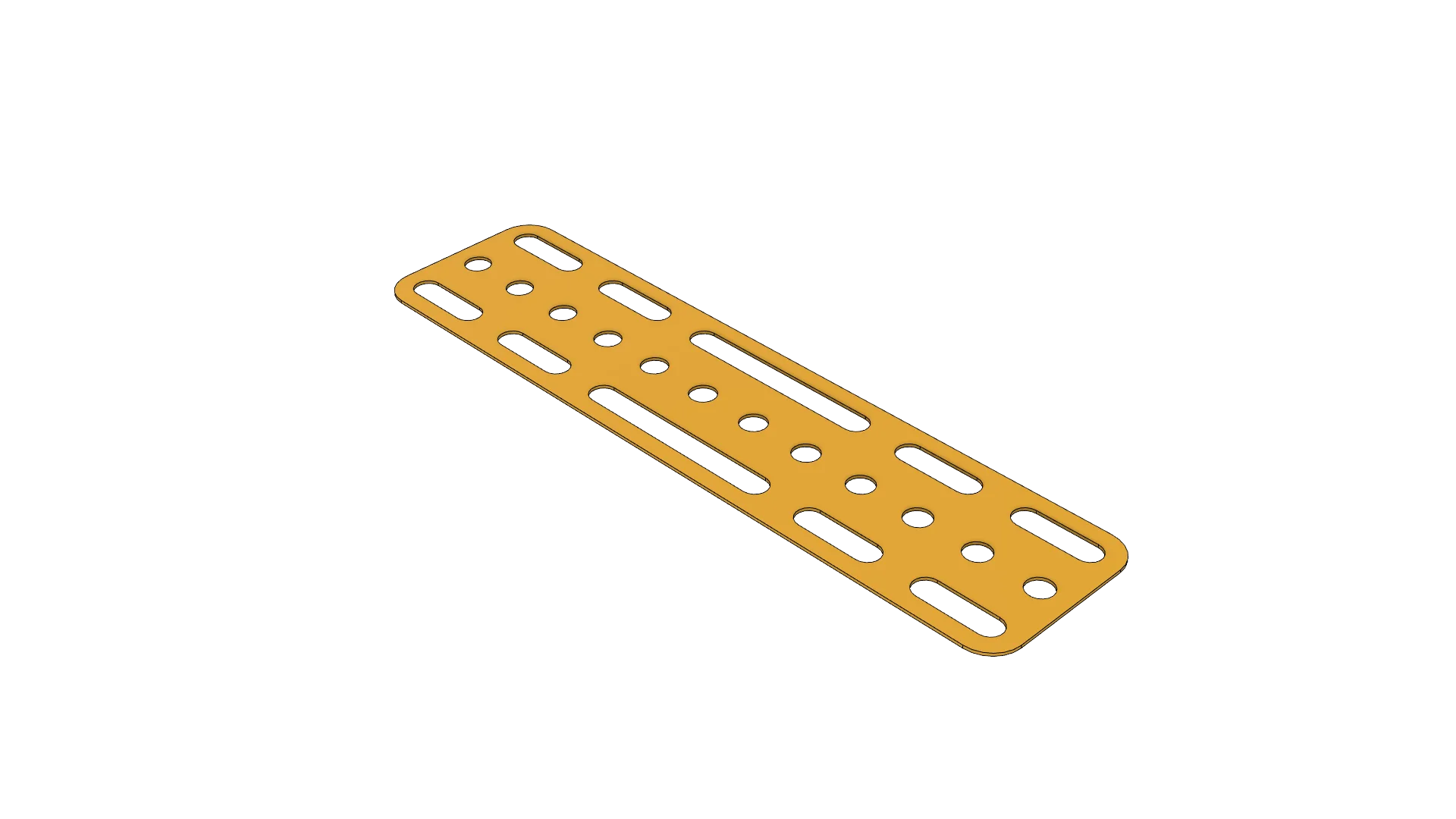 Cladding plate 12x3-hole, yellow