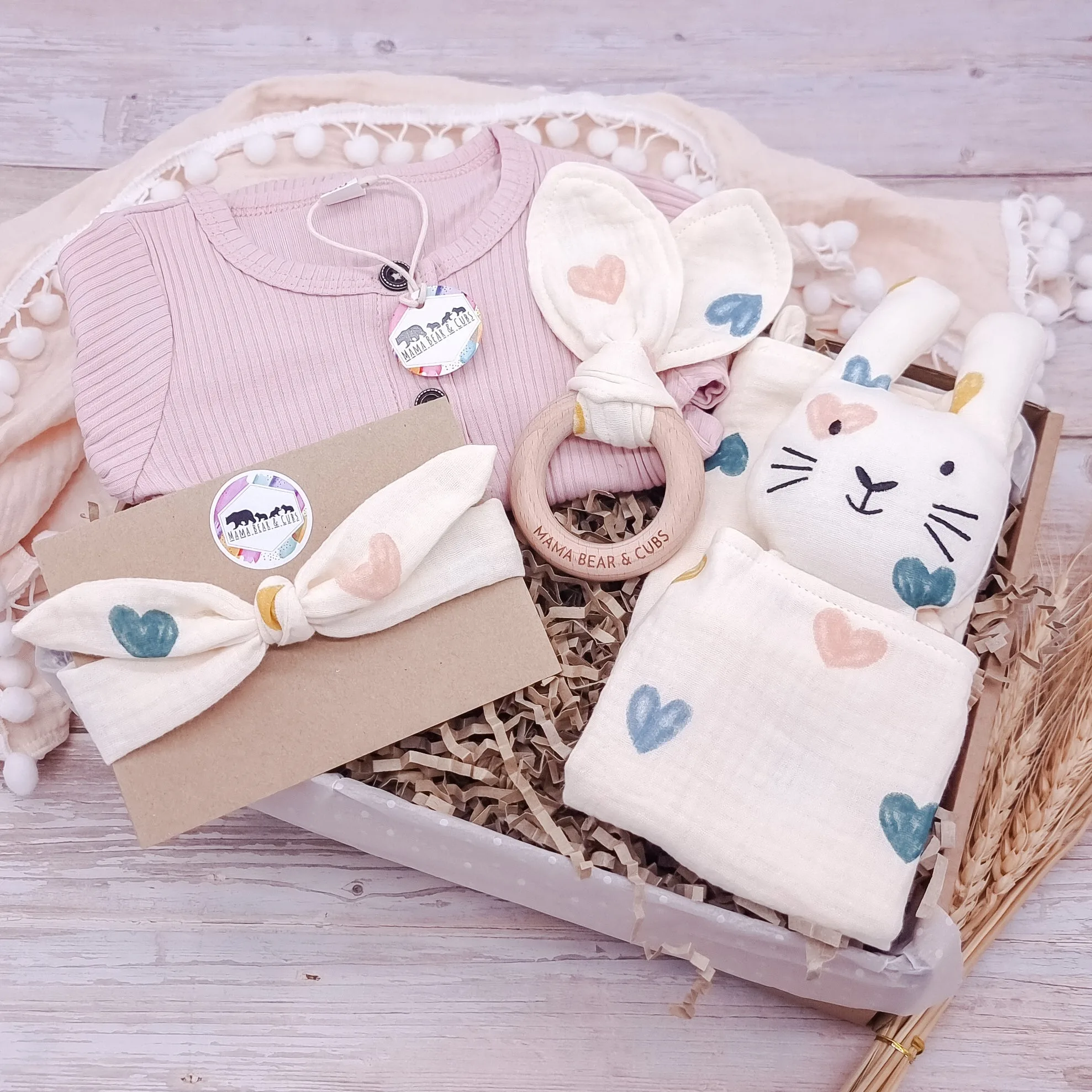 Heart Snuggle Bunny Gift Set - Pink