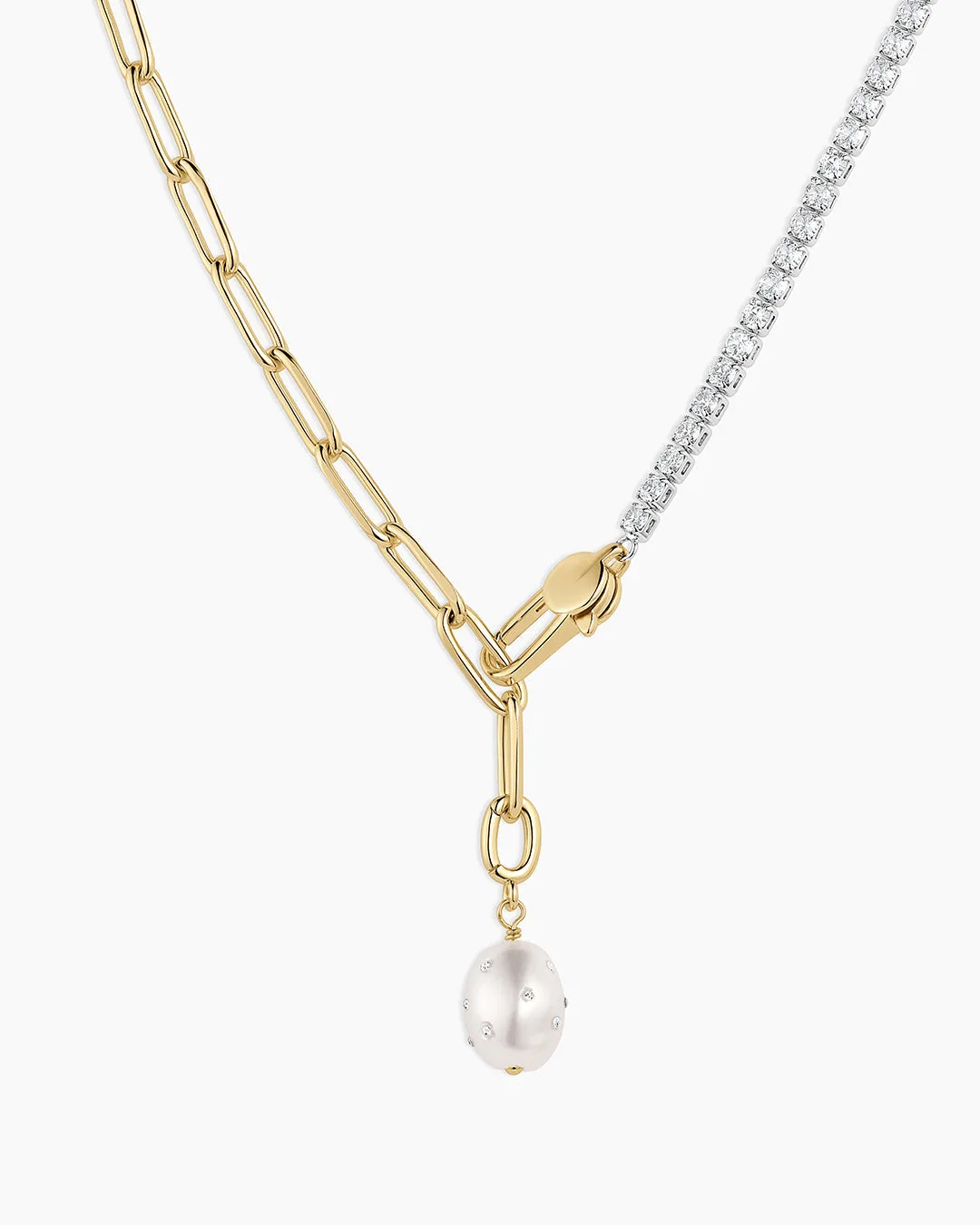 Vintage Shimmer Perlen-Anhängerkette