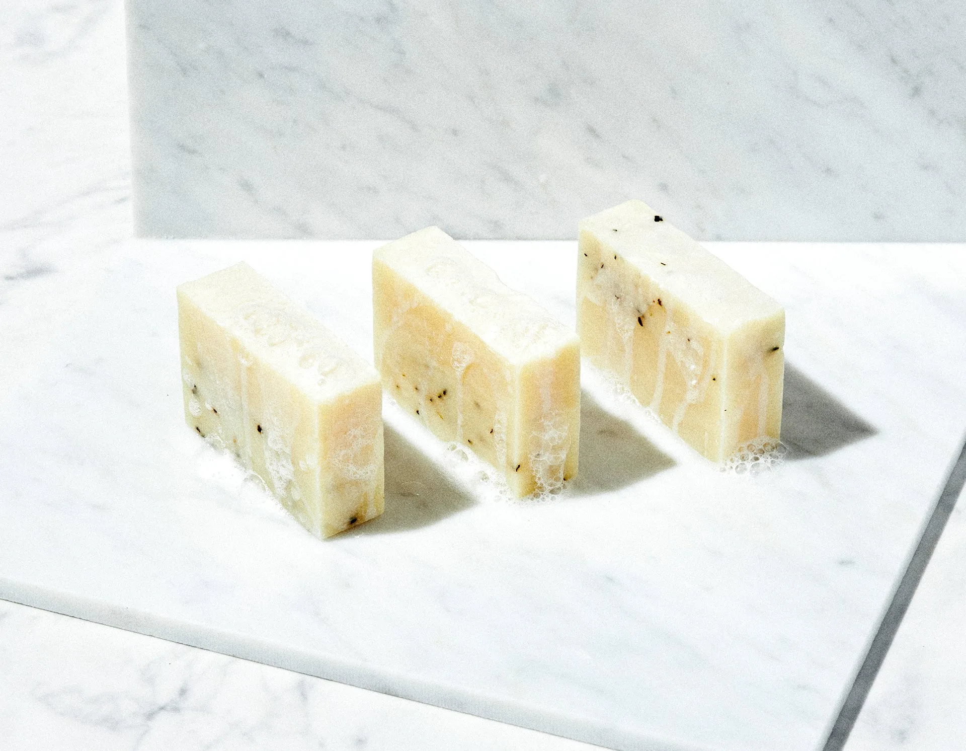 Savon exfoliant à la menthe pour homme - Lot de 3