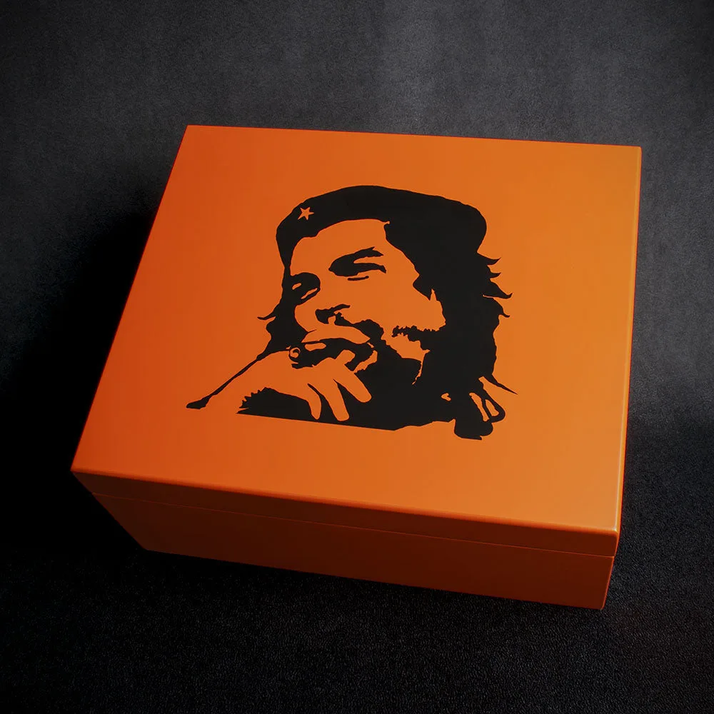 Cigar Humidor "Che Guevara" Red Matte - 40 Cigars Capacity