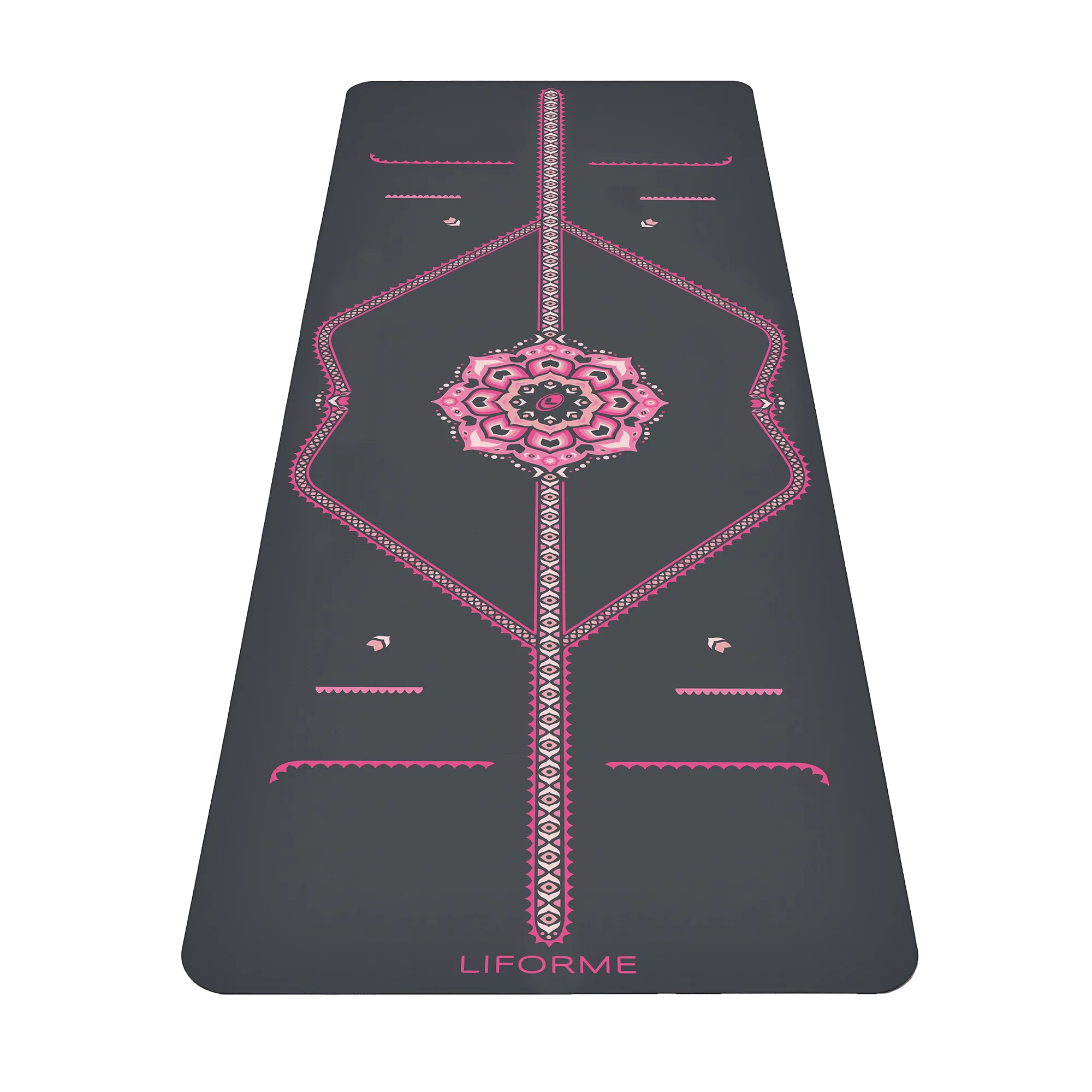"Very Near Perfect" Liforme Blossoming Lotus Yoga Mat Grey