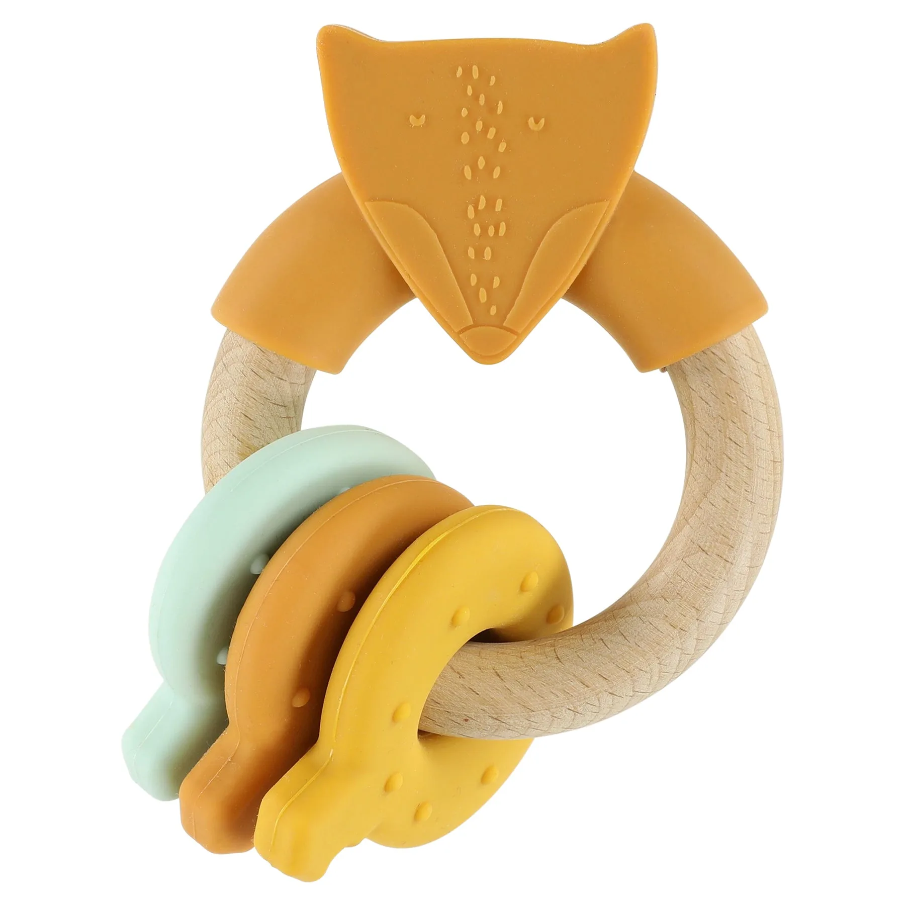 Anello attività in legno e silicone - Mr. Fox