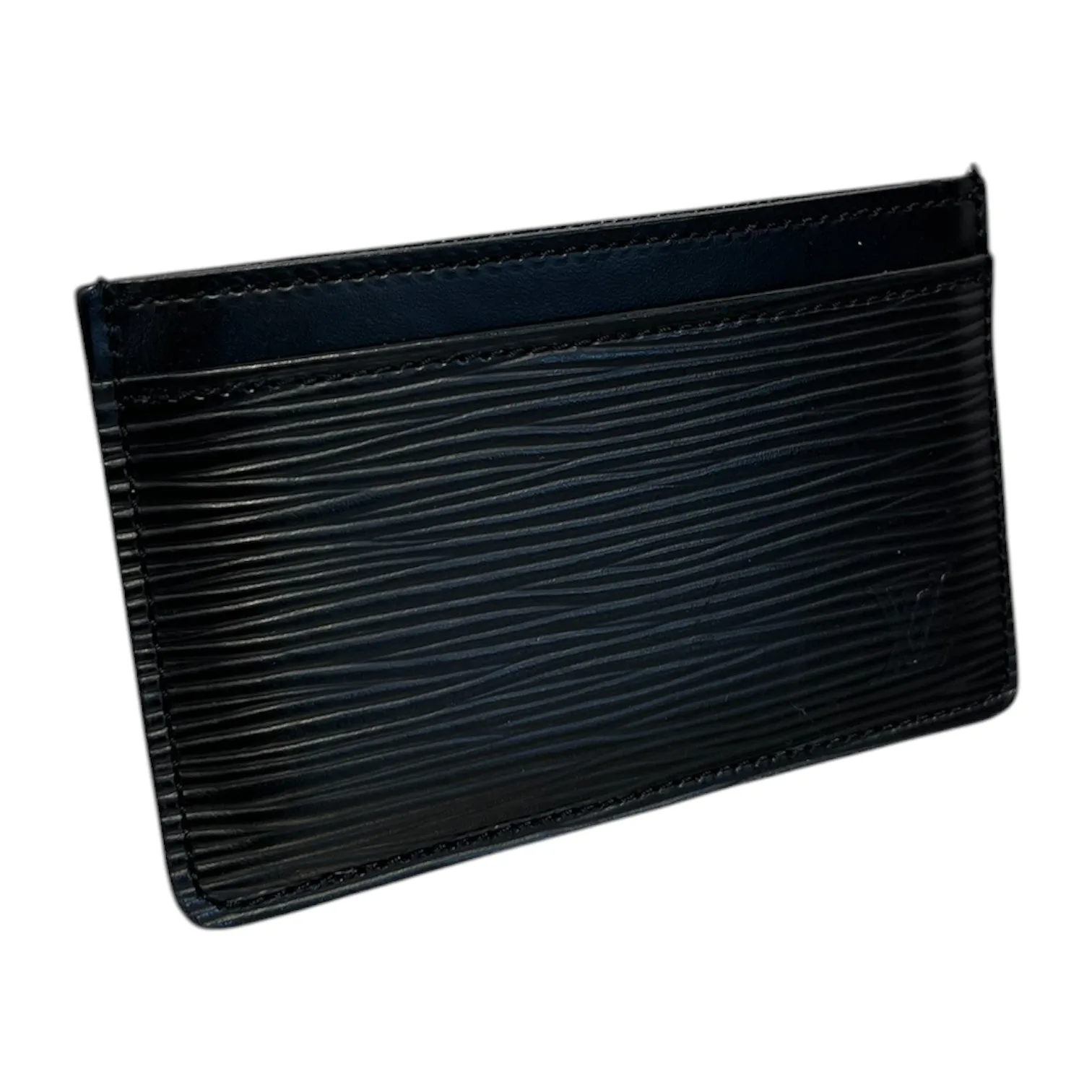 LOUIS VUITTON/Wallet/Leather/BLK/ Epi Leather Card Holder