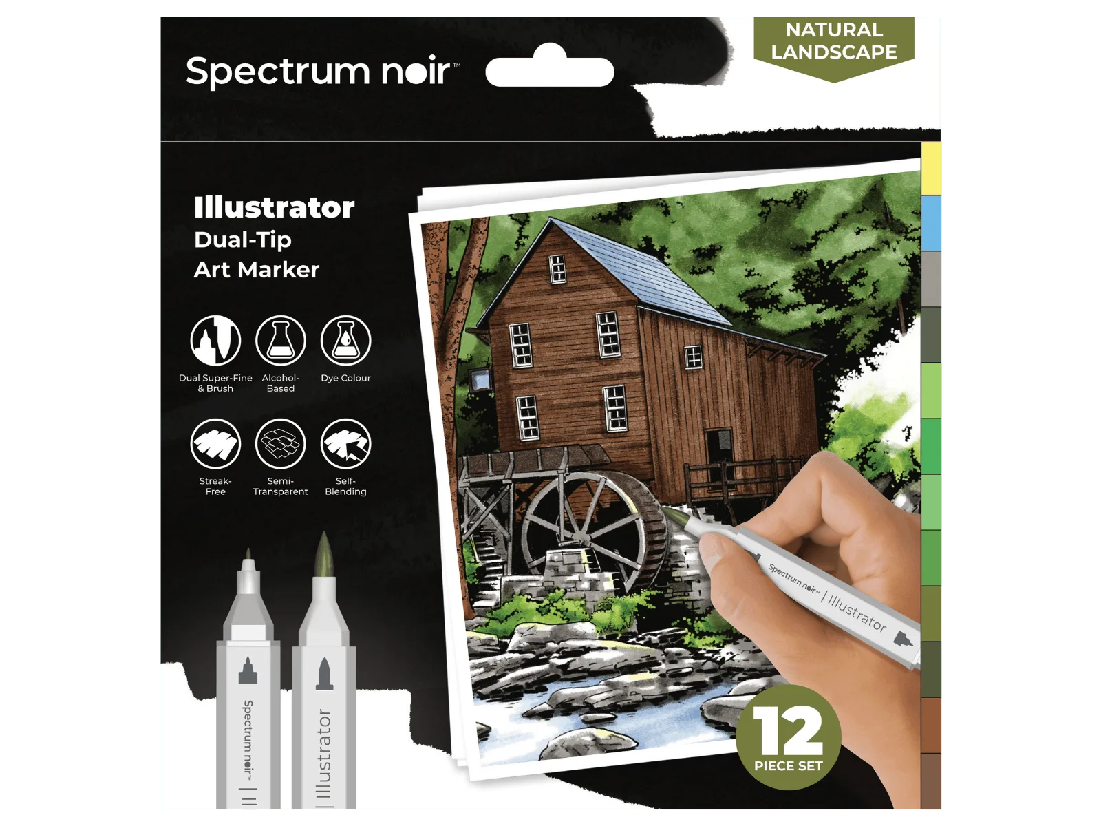 Spectrum Noir-Illustrator 12pc-Natural Landscape