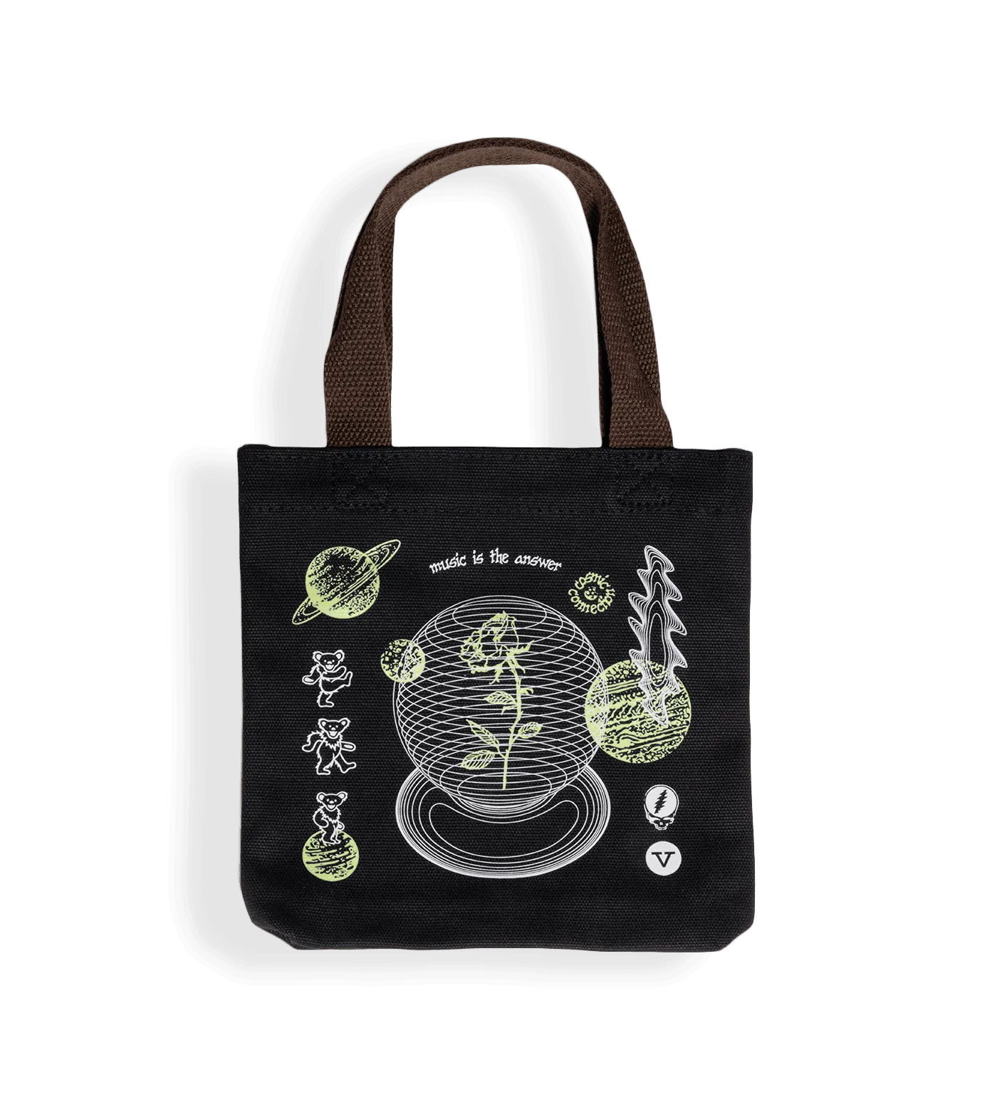 Music Is the Answer Mini Tote: perfect voor koffierondjes