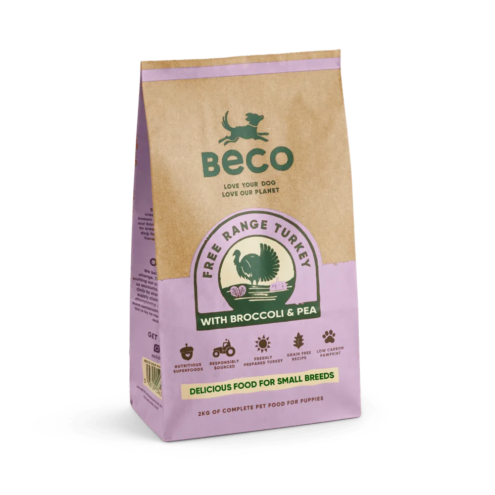 Ração Seca para Raças Pequenas de Peru com Brócolos e Ervilhas