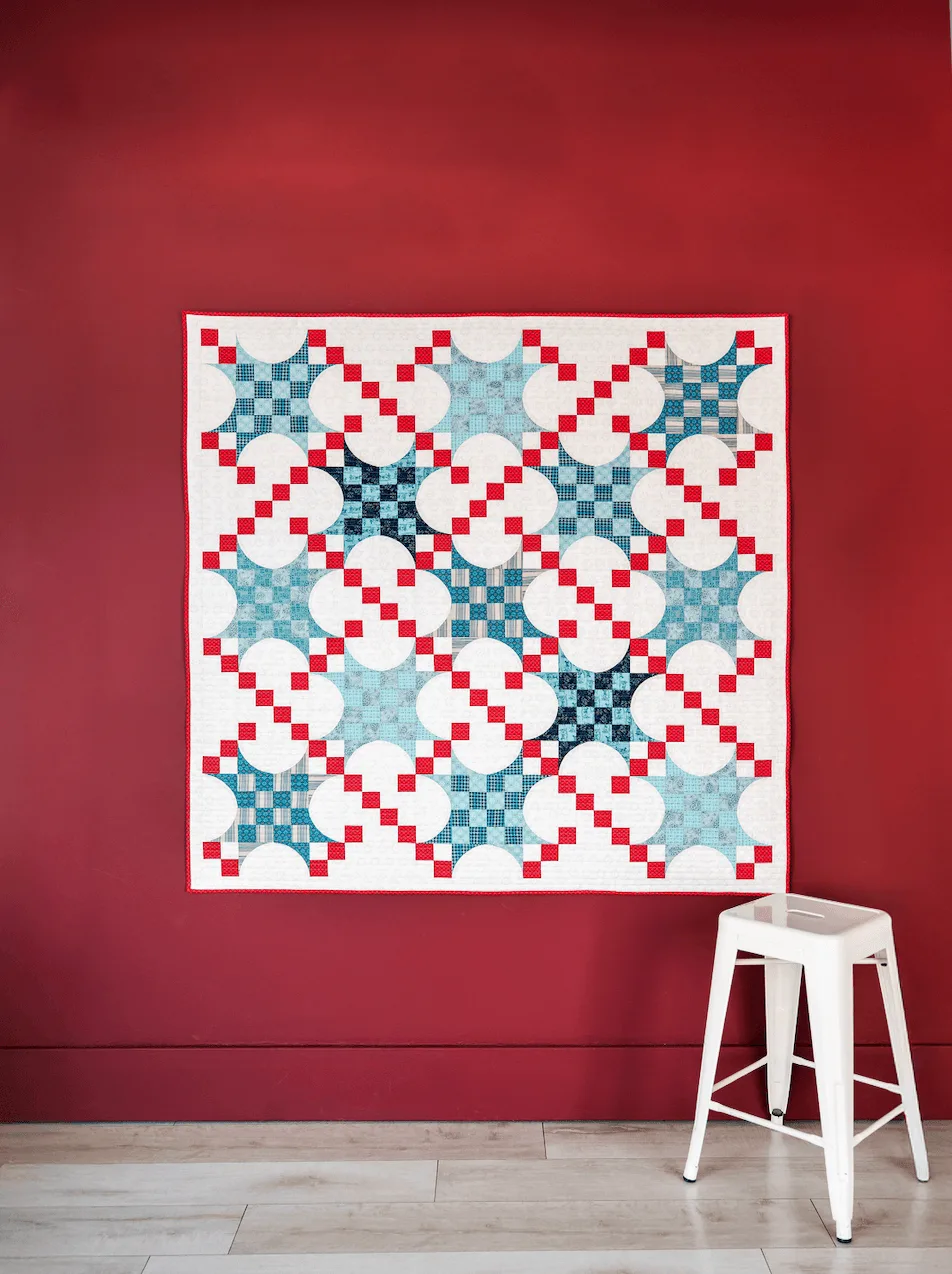Kit de quilt Checkers & Chains en tela primitiva