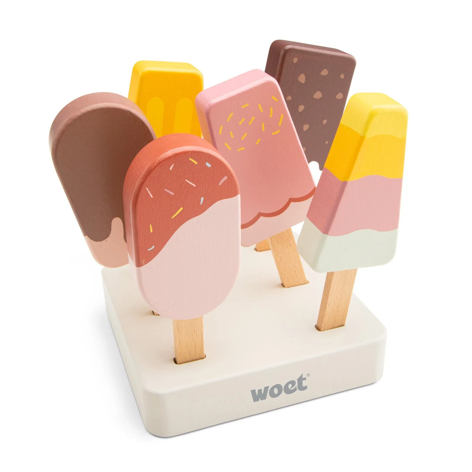 Popsicle sticks - 6 pieces - pastel