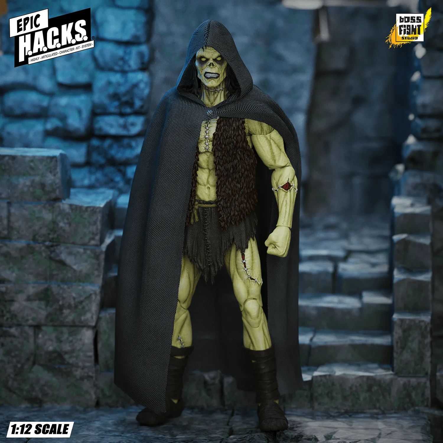 Epic H.A.C.K.S. Creatures 1:12 Měřítko akční figurka vlna 1 | Frankensteinovo monstrum: Nemrtvý tvor