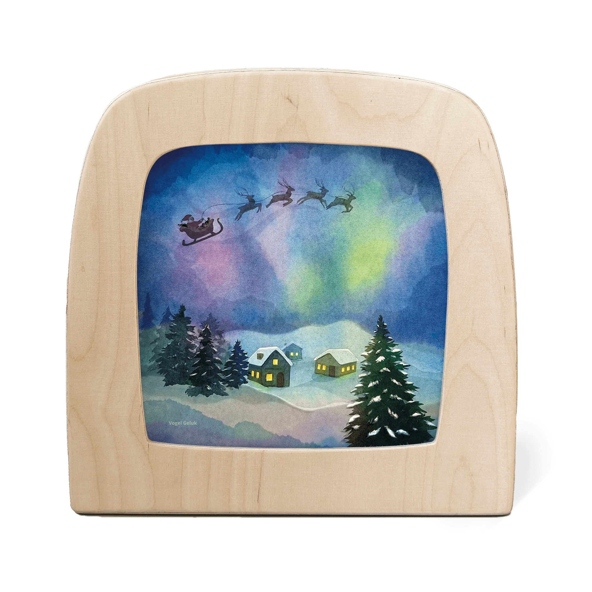 Toverlux Silhouette Vogel Geluk Aurora Sleighride