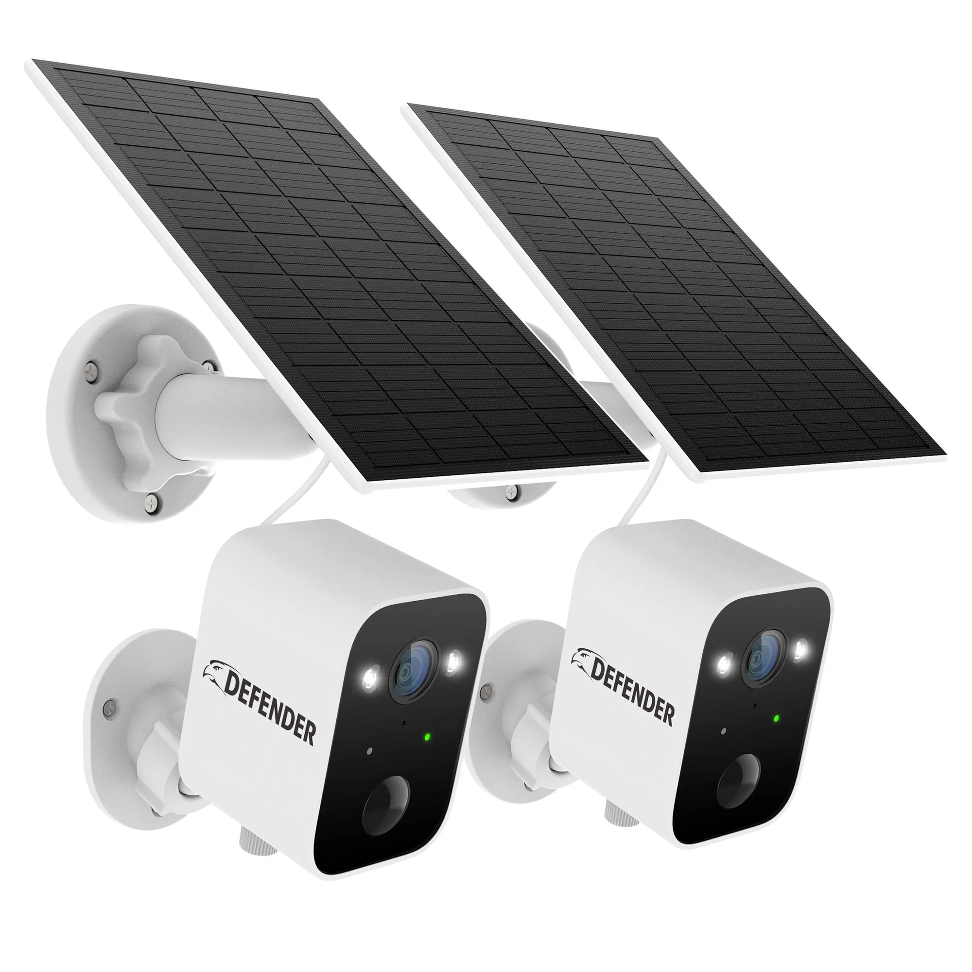 Caméra de sécurité sans fil EverWatch 4K AI à énergie solaire, panneau solaire 3W, 2 pièces