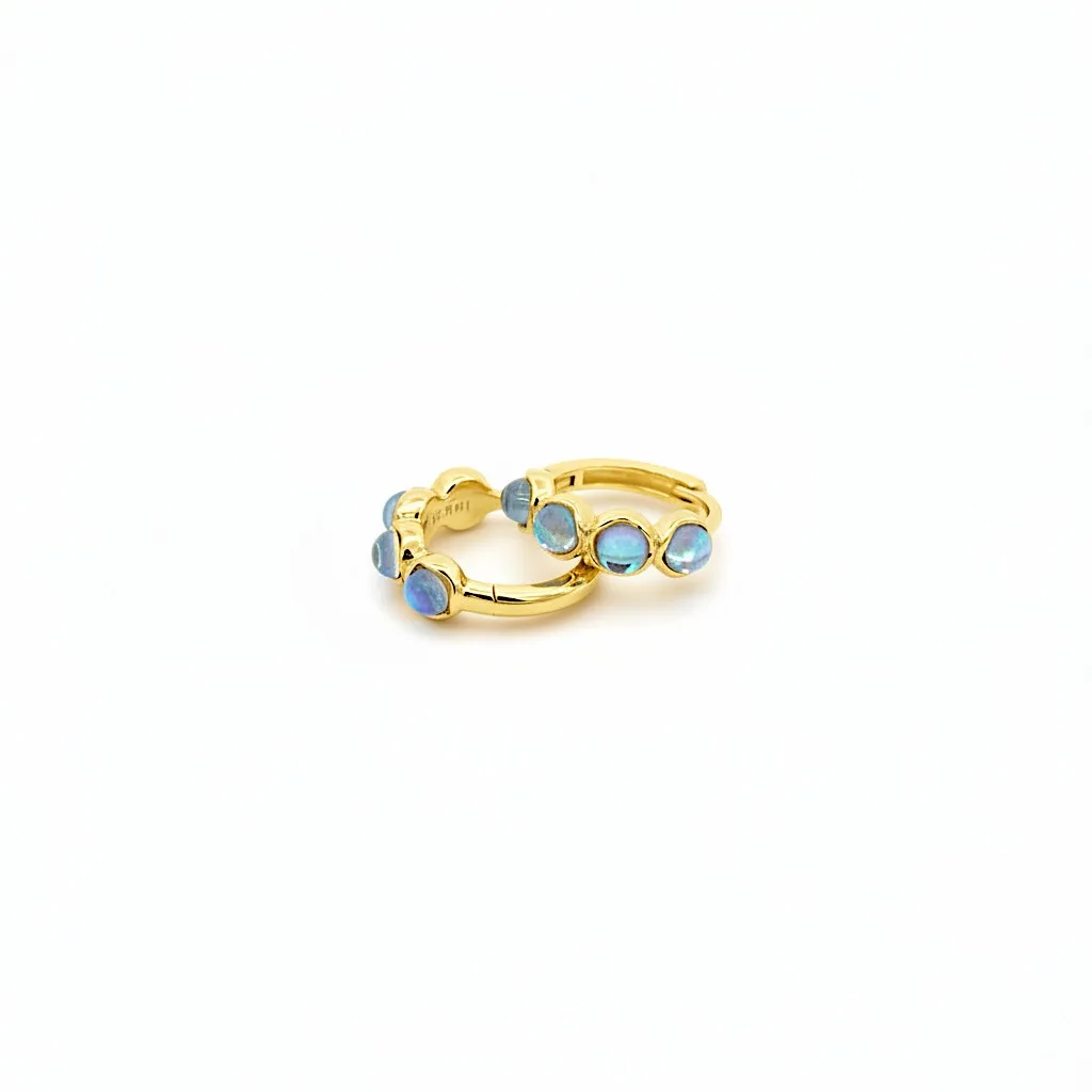 Moonstone Hoops